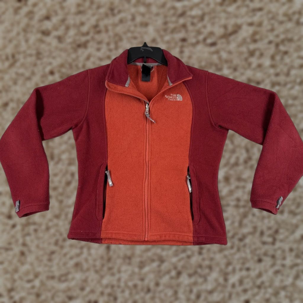 The North Face The North Face Jacket Women's Red The North Face Red Jacket L Polyester Fleece Full Zip Hooded Casual Winter Fall Spring 90s Outdoor Mens Womens Size L / US 10 / IT 46 - 1 Thumbnail