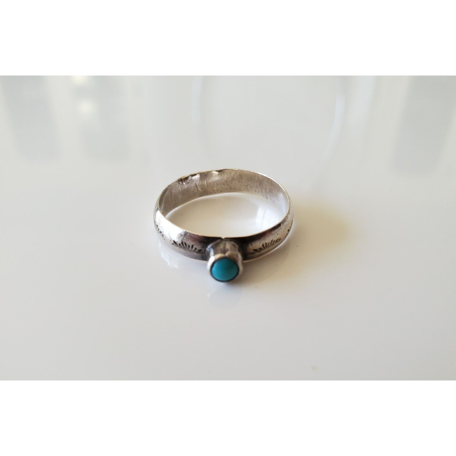 Other Dainty Sterling Turquoise Ring Size ONE SIZE - 3 Thumbnail