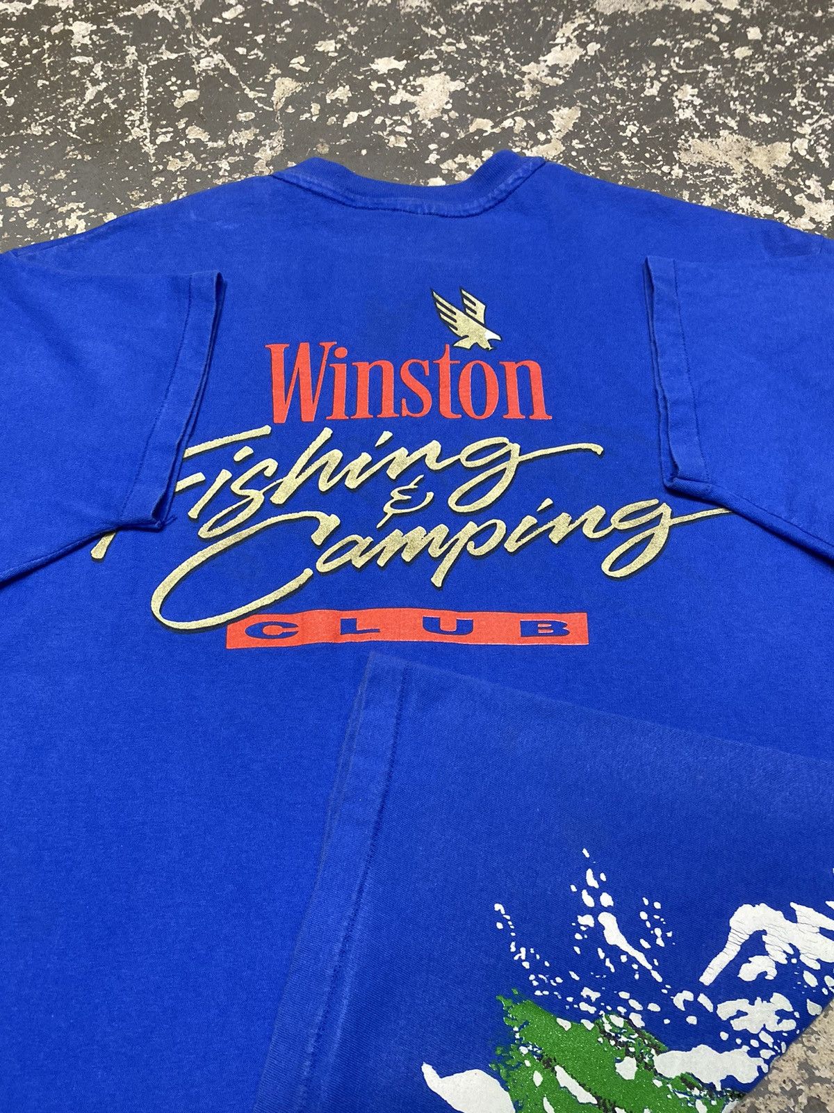 Vintage Vintage That’s Worth A Winston Hook Line Sinker 1993 Tshirt Size US XL / EU 56 / 4 - 9 Thumbnail