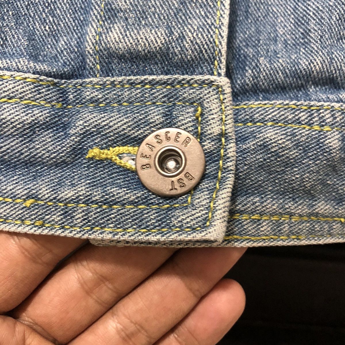 Japanese Brand BEASTER x Smiley Beige Denim Jacket Size US M / EU 48-50 / 2 - 11 Thumbnail
