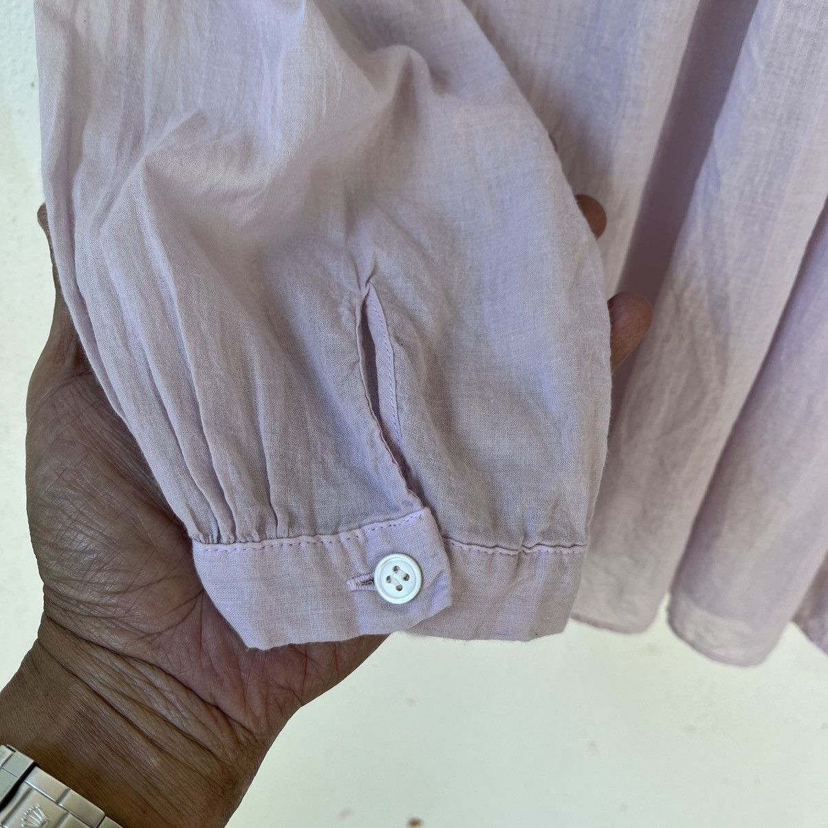 Issey Miyake PLANTATION By Issey Miyaki Sheer Cotton Smock blouse Size M / US 6-8 / IT 42-44 - 10 Thumbnail