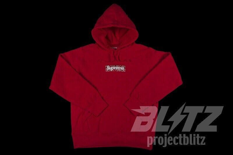 Supreme FW19 SUPREME BANDANA BOX LOGO HOODED SWEATSHIRT HOODIE RED L Size US L / EU 52-54 / 3 - 2 Thumbnail