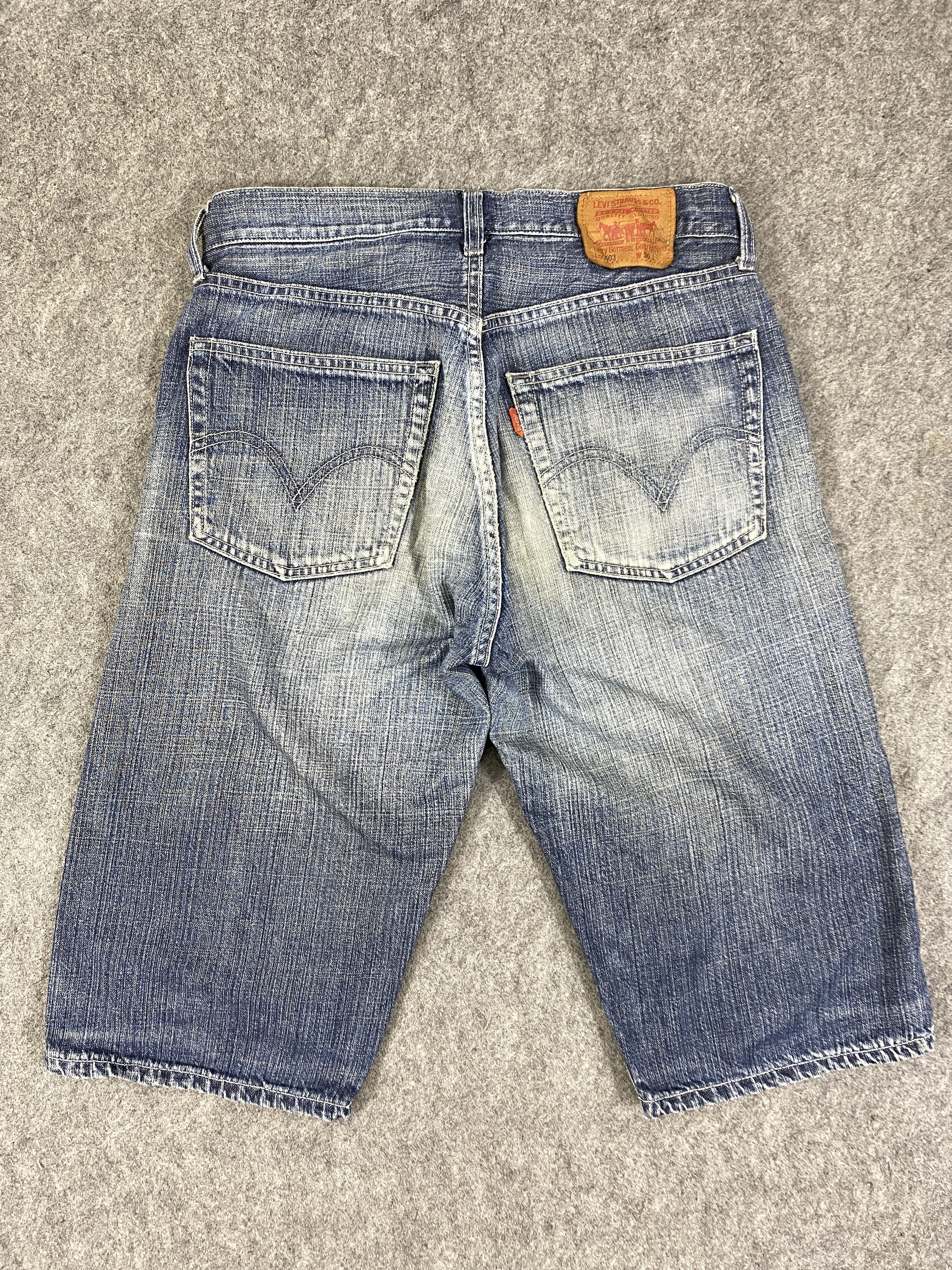 Levi's Faded Blue Vintage Levi's 503 Short Jeans 30x14.5 - JN3354 Size US 30 / EU 46 - 2 Thumbnail