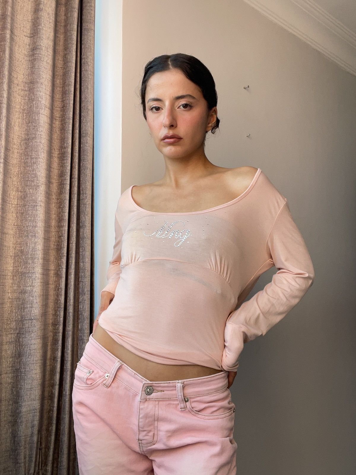 Vintage y2k mng blouse Size L / US 10 / IT 46 - 1 Thumbnail