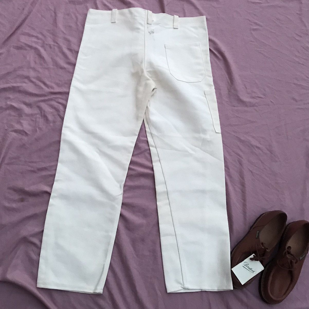 Other OFF-WHITE THICK COTTON SATEEN AND FLANNEL CHORE PANTS Size US 35 - 10 Thumbnail