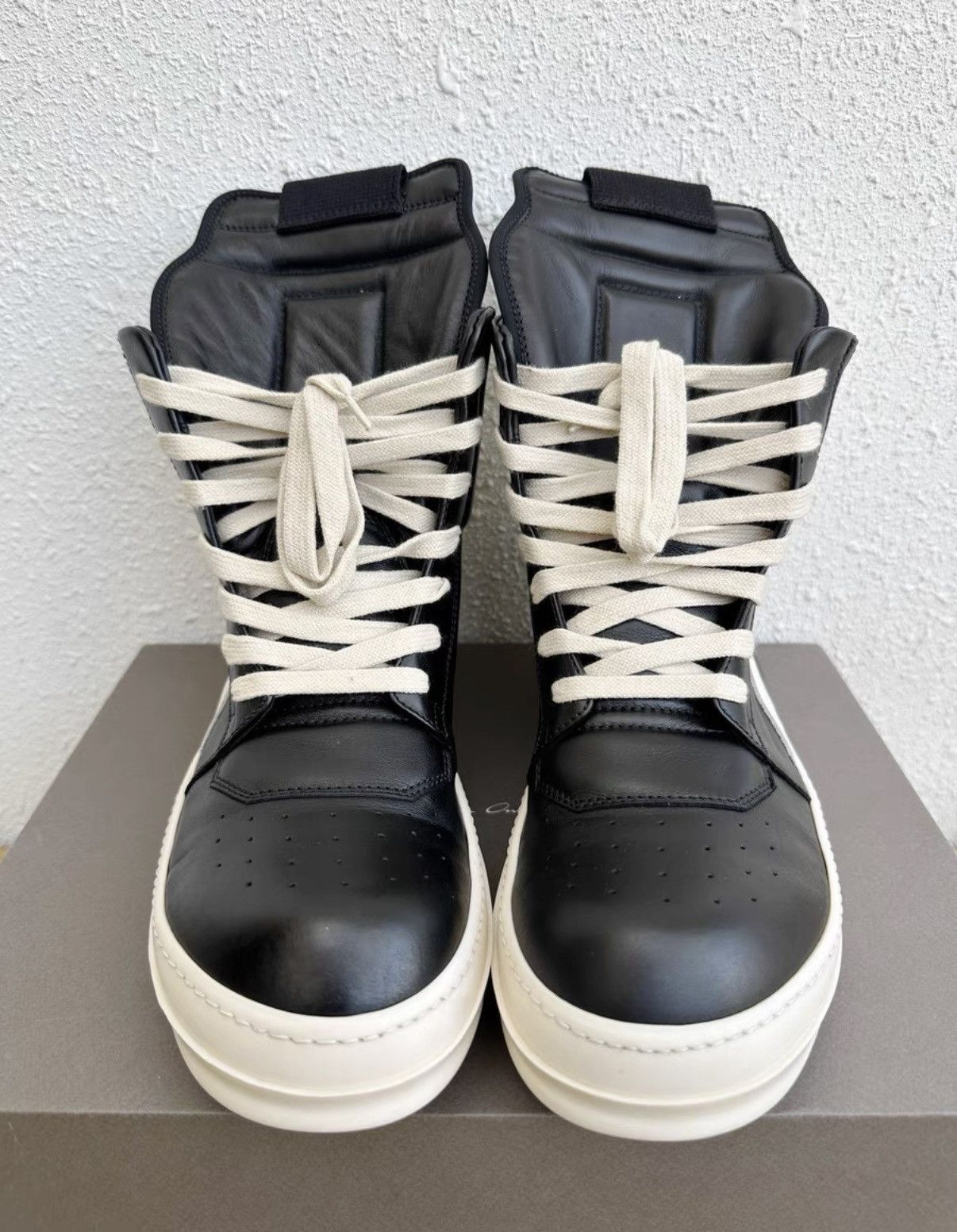 Rick Owens Rick Owens Geobasket leather high-top classic Size US 7.5 / EU 40-41 - 2 Thumbnail