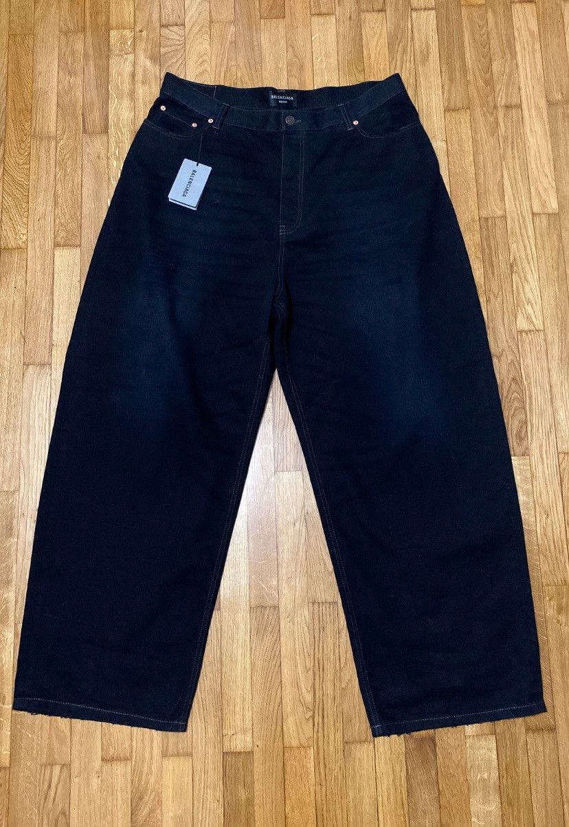 Balenciaga black large baggy jean