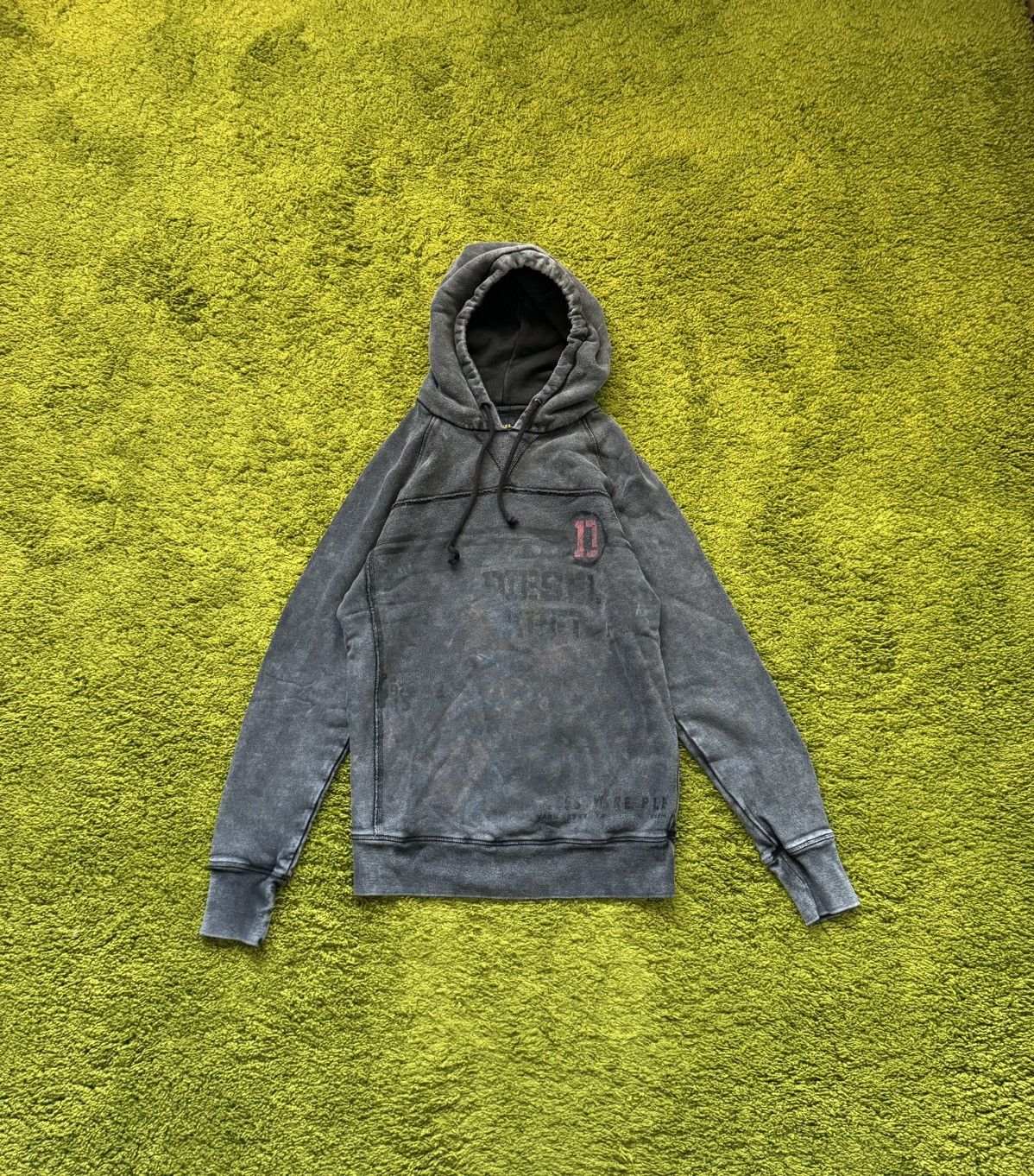 Designer × Diesel × Diesel Black Gold Diesel Y2K style graphite hoodie Size US L / EU 52-54 / 3 - 1 Thumbnail