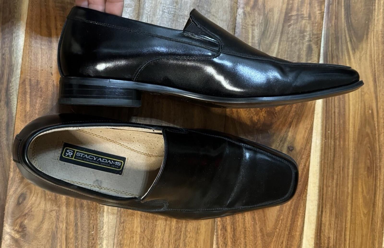 Stacy Adams Stacy Adams Black Dress Shoe Genuine Leather Men’s Size 12 Size US 12 / EU 45 - 1 Thumbnail