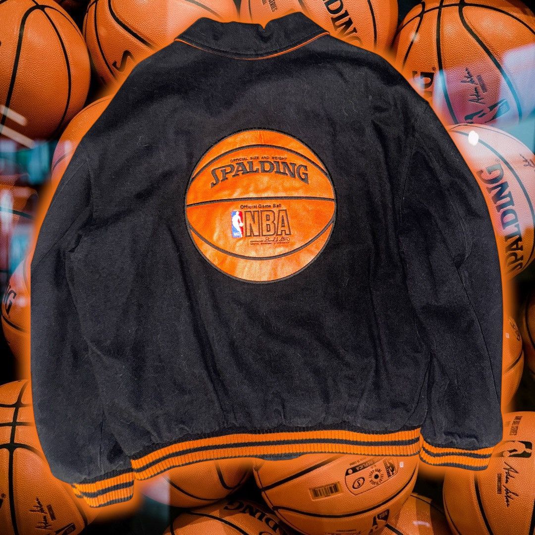 Spalding Vintage Spalding Official Game Ball NBA Varsity Jacket Size US M / EU 48-50 / 2 - 2 Thumbnail