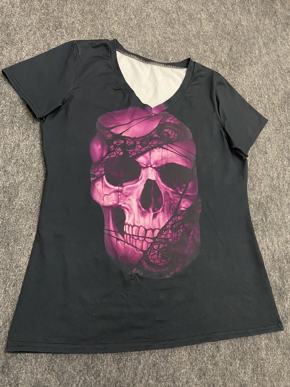 Vintage Y2K punk skull big print tee Size S / US 4 / IT 40 - 3 Thumbnail