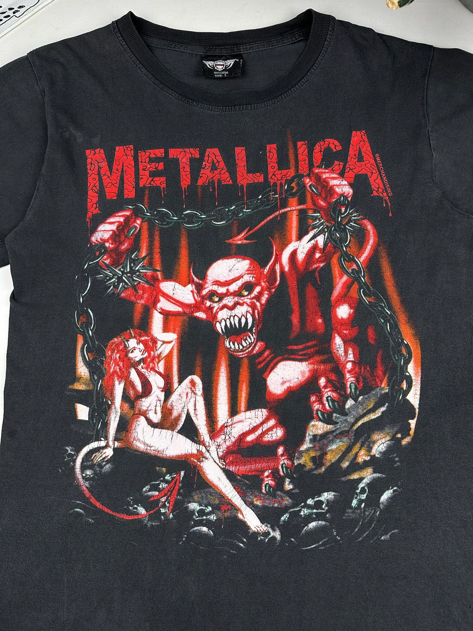 Band Tees Vintage Metallica T-Shirt sexy girl women nude devil Size US L / EU 52-54 / 3 - 2 Thumbnail