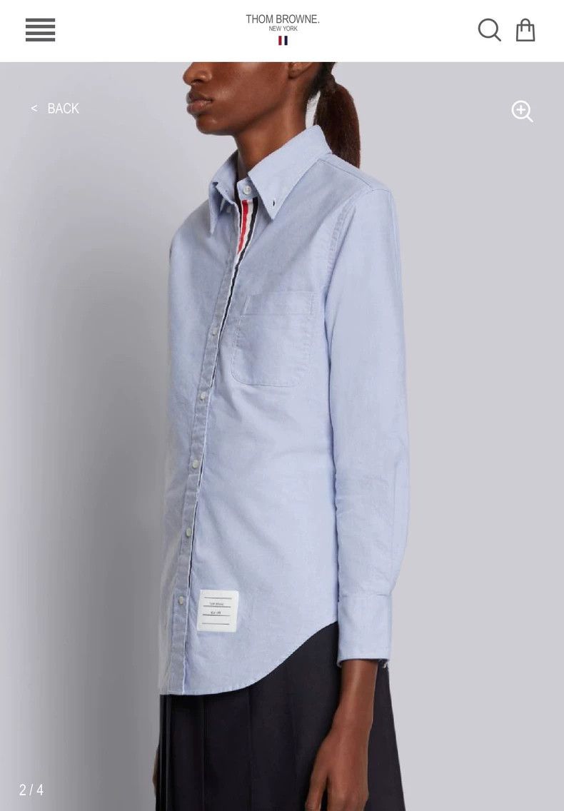 Thom Browne THOM BROWNE Classic blue placket tricolour shirt 2502-Nexta Size XS / US 0-2 / IT 36-38 - 8 Thumbnail
