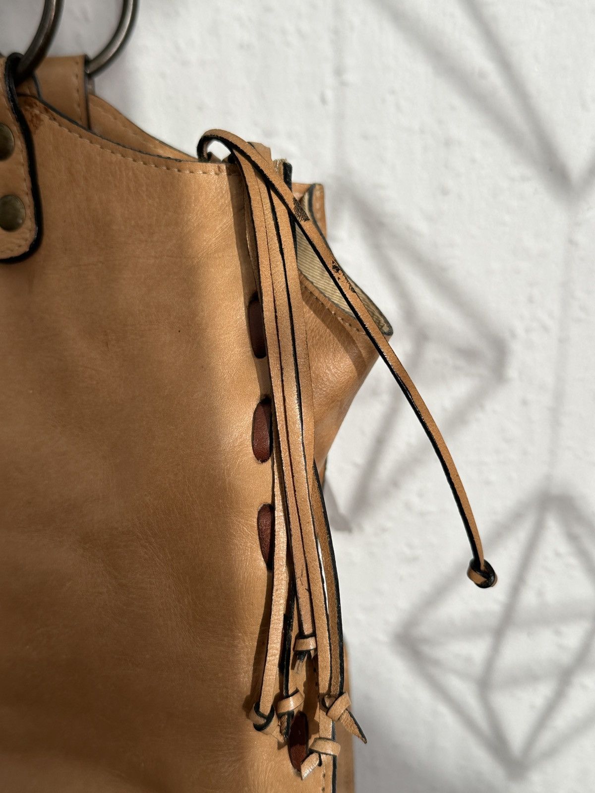 Leather Vintage Distressed Leather Bag Cowgirl Western Rodeo Style Size ONE SIZE - 8 Thumbnail
