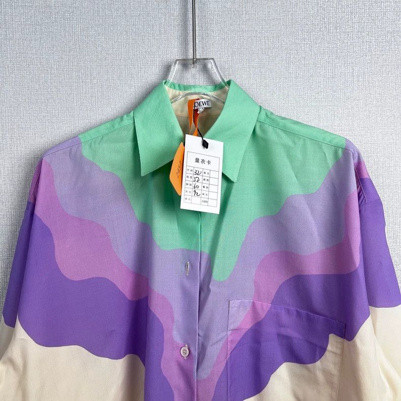 Loewe size32 Cullom color clash collar shirt
