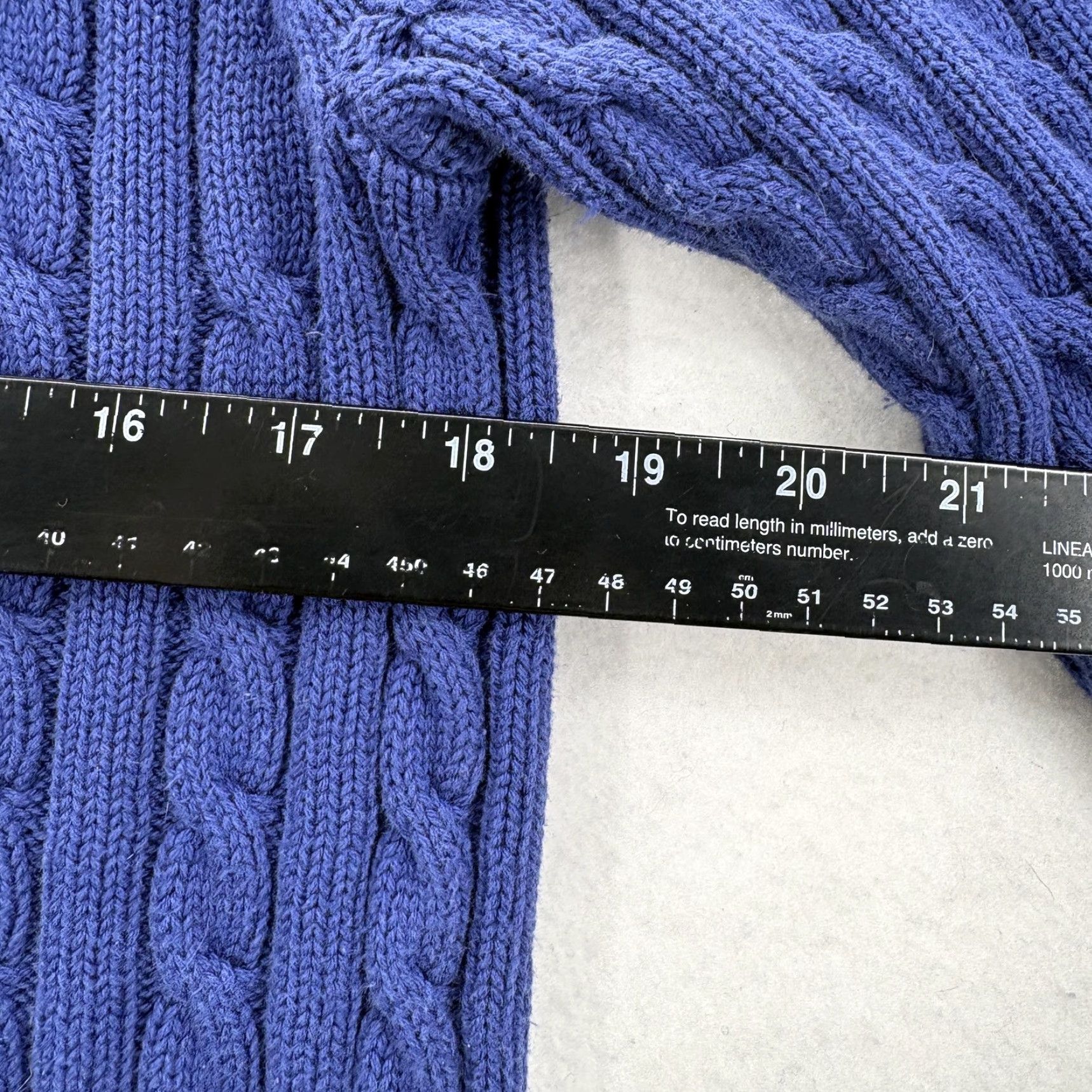 Vintage VINTAGE L.L.Bean Sweater Womens M Blue Cable-Knit Crew Neck Pullover Fisherman 90s Casual Womens Regular Knit Size M / US 6-8 / IT 42-44 - 7 Thumbnail