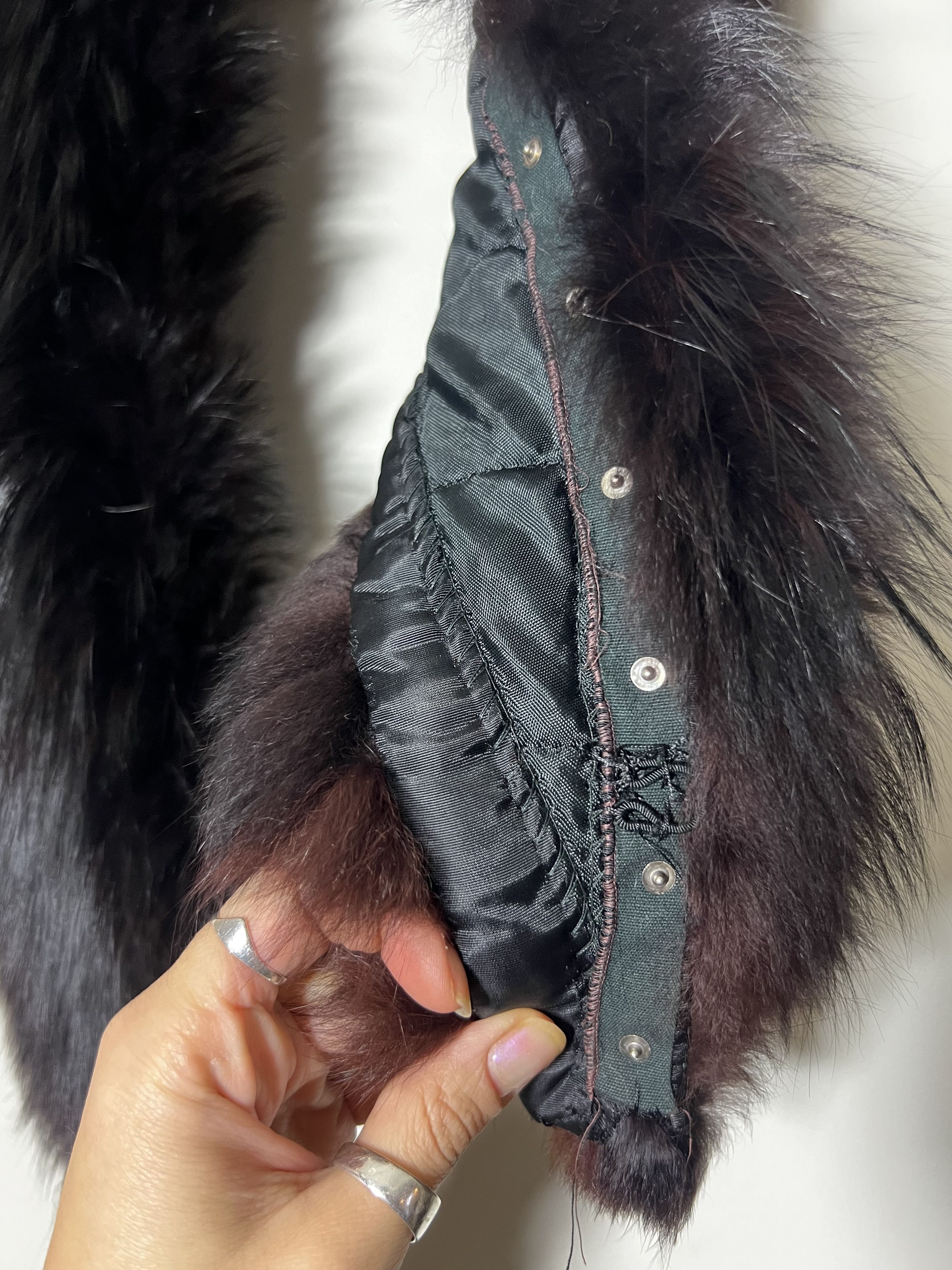 Vintage Vintage 1950's-1960's Black Fox Fur Collar for Knit Sweater Size ONE SIZE - 5 Thumbnail