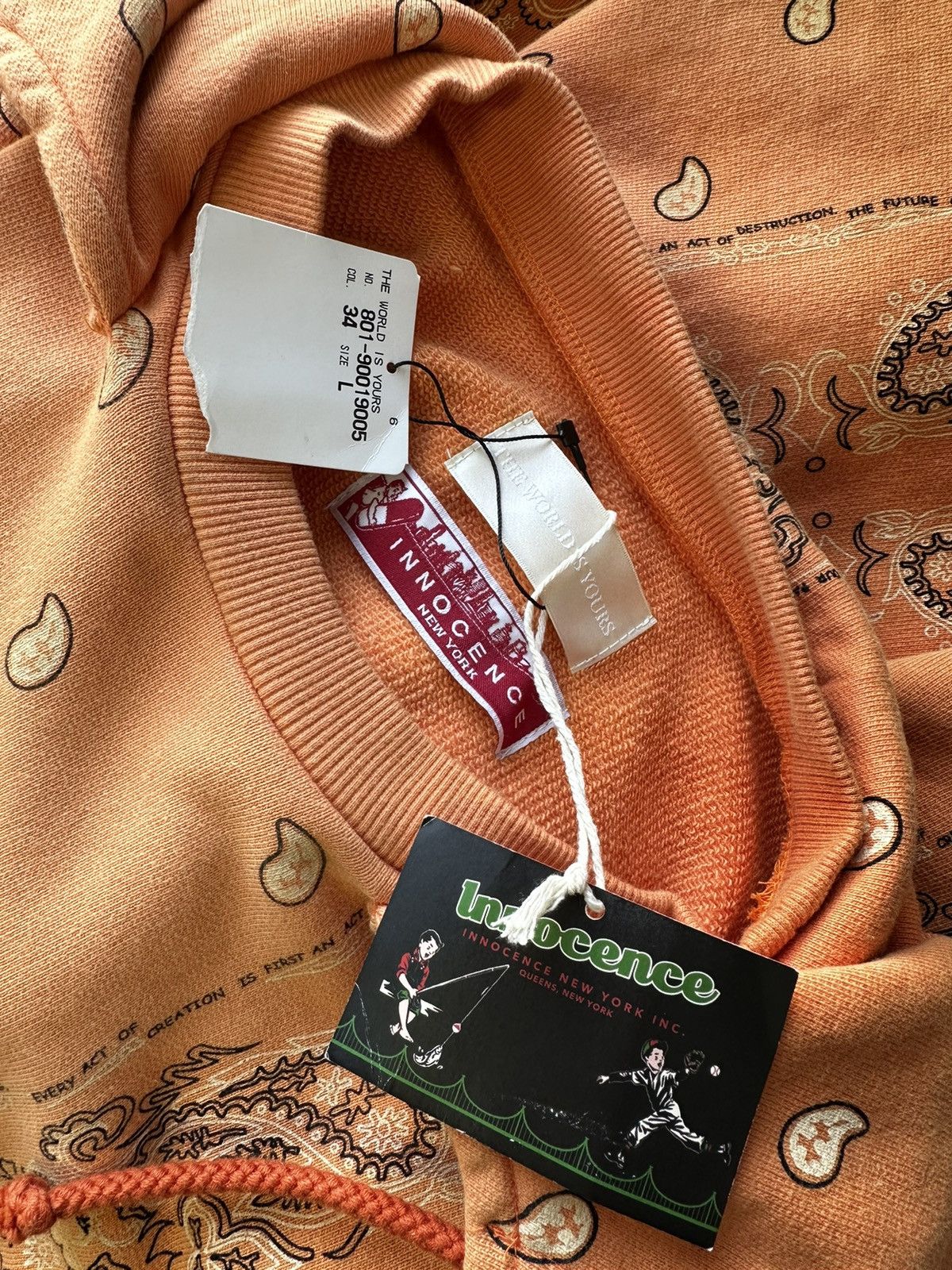 THE WORLD IS YOURS The World Is Yours X Innocence Paisley Vintage Hoodie Size US L / EU 52-54 / 3 - 10 Thumbnail