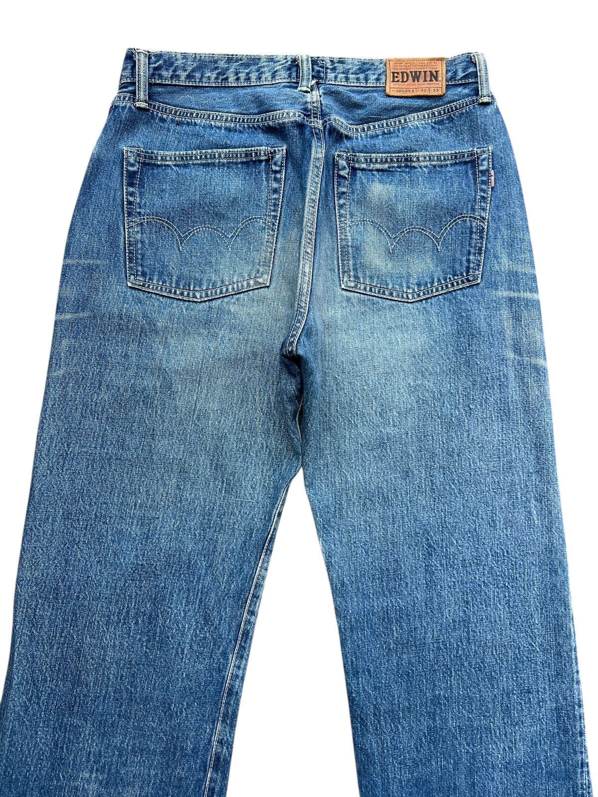 Edwin Vintage Edwin 505SR Selvedge Distressed Denim Jeans 32x34 Size US 32 / EU 48 - 5 Thumbnail