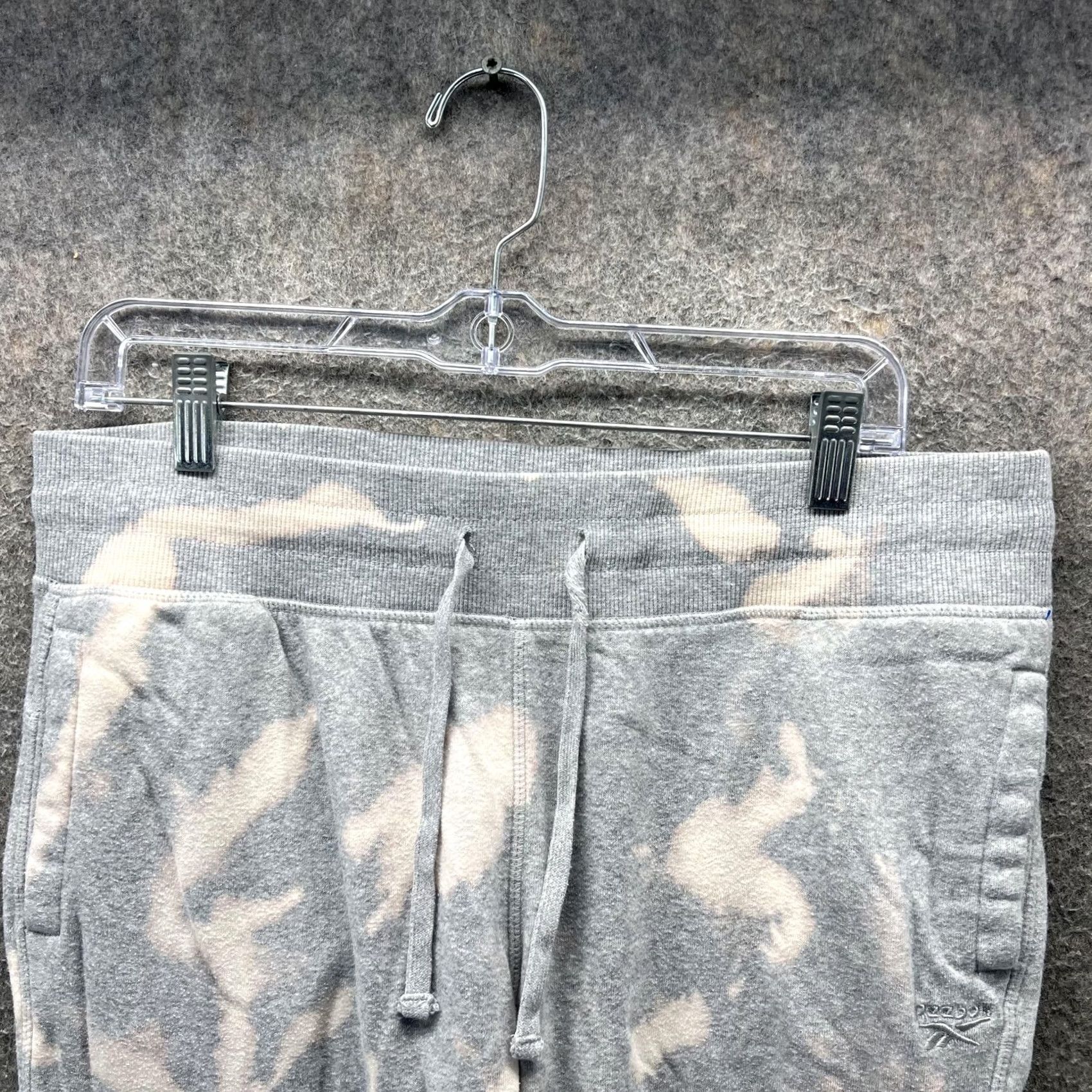 Reebok Reebok Jogger Sweatpants Womens Large Gray Tie Dye Fleece Tapered Pants Athletic Size 36" / US 14 / IT 50 - 6 Thumbnail