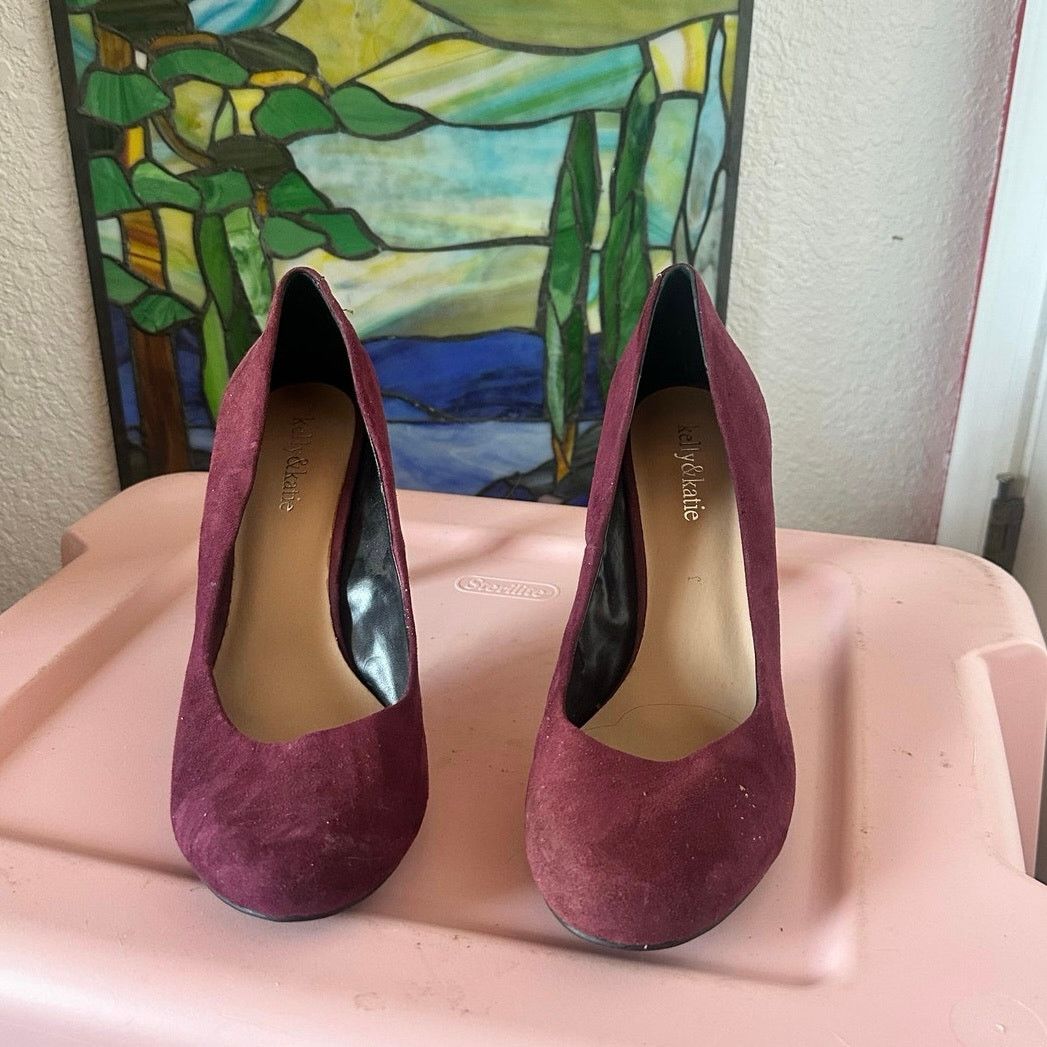 Other kelly&katie red burgundy stiletto heels shoes Size US 9.5 / IT 39.5 - 2 Thumbnail