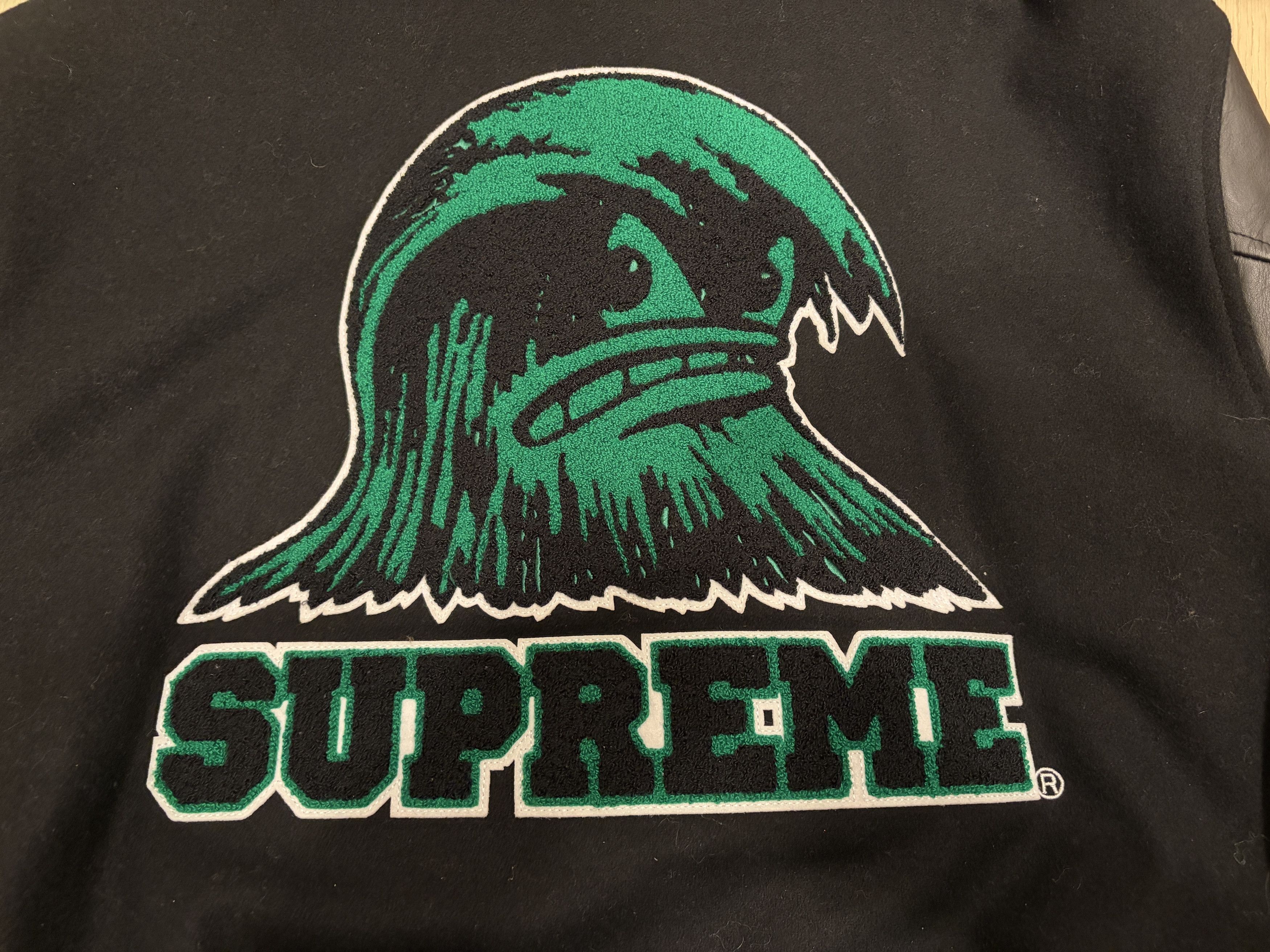 Supreme Supreme Wave Varsity Jacket Size US L / EU 52-54 / 3 - 6 Thumbnail