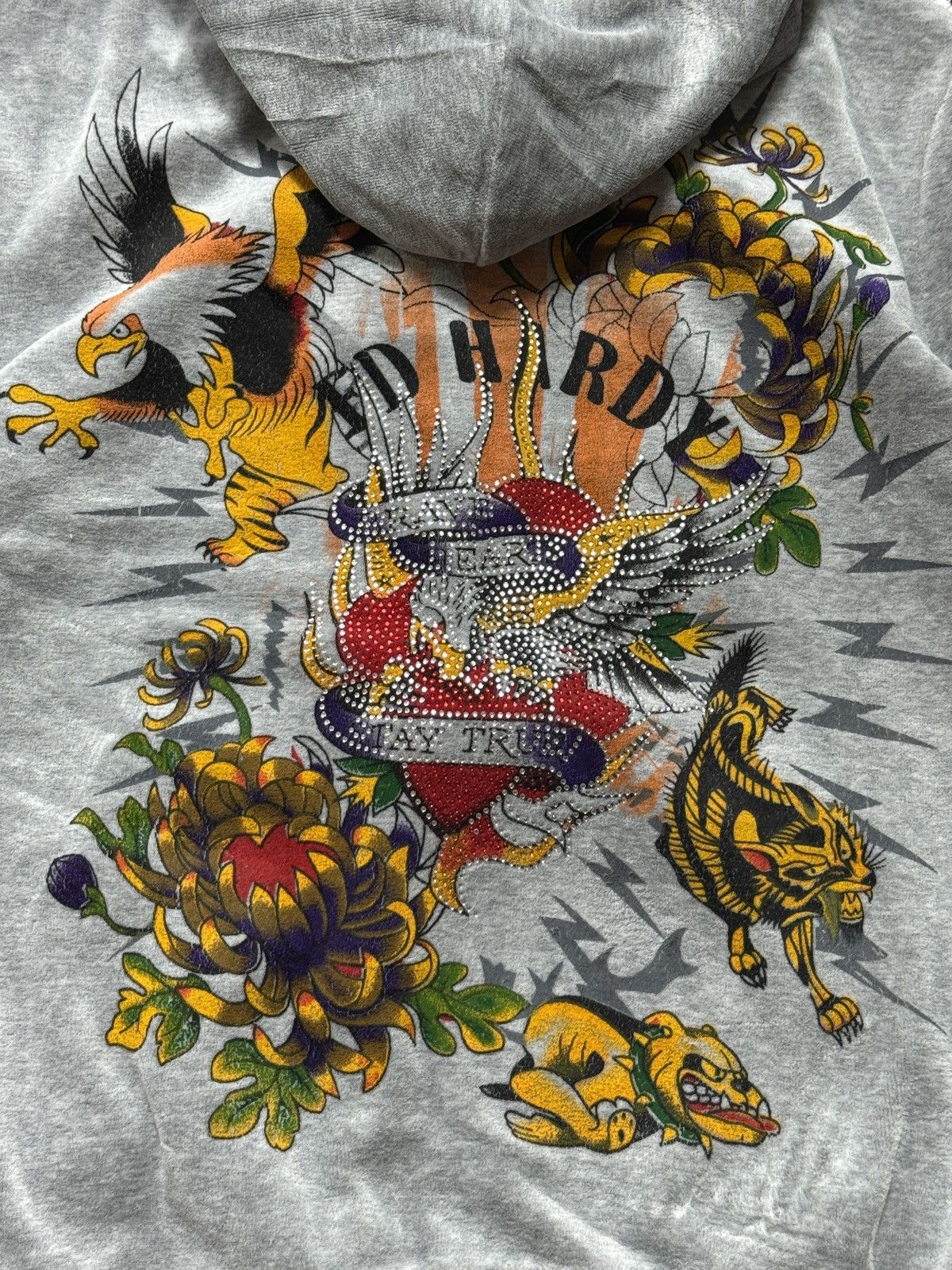 Ed Hardy VINTAGE ED HARDY VELOUR 2000s PRINTED TRACKSUIT / SET Size M / US 6-8 / IT 42-44 - 4 Thumbnail