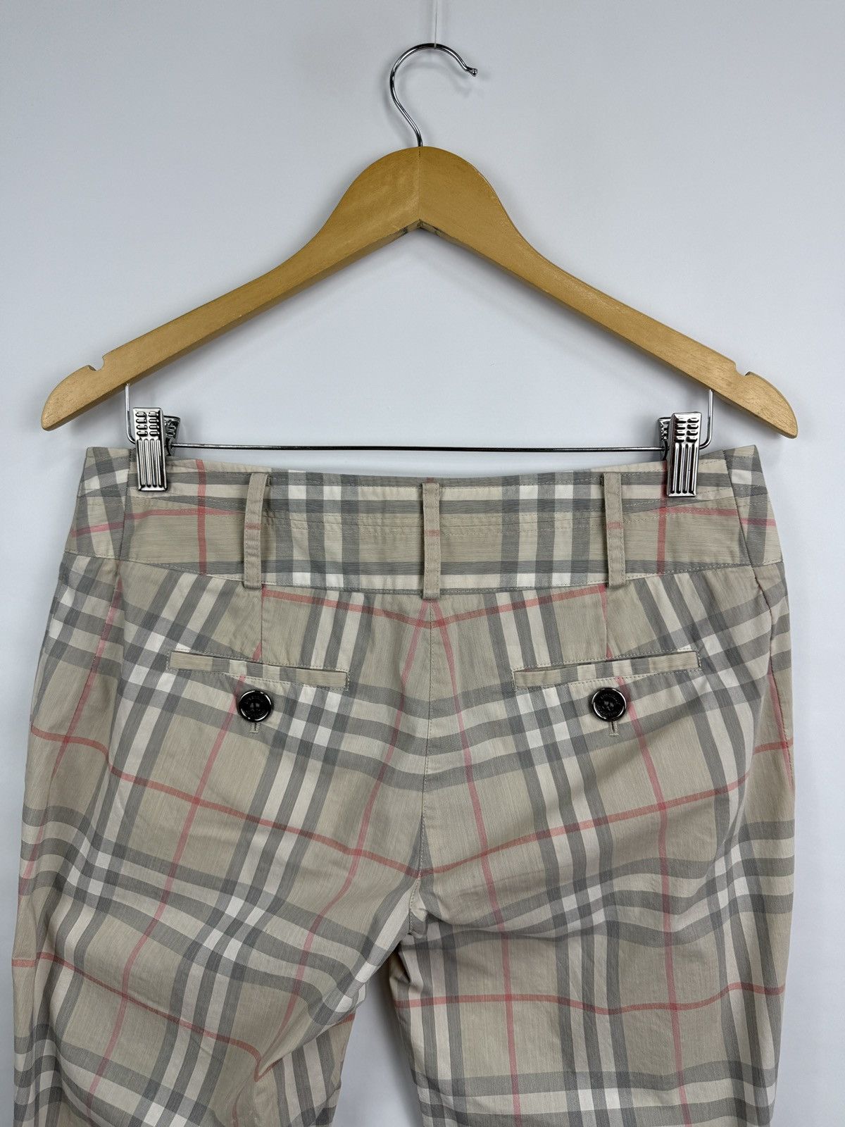 Burberry 🇬🇧 Vintage Barberry Brit Nova Check Women Pants Rare Retro Size 30" / US 8 / IT 44 - 10 Thumbnail