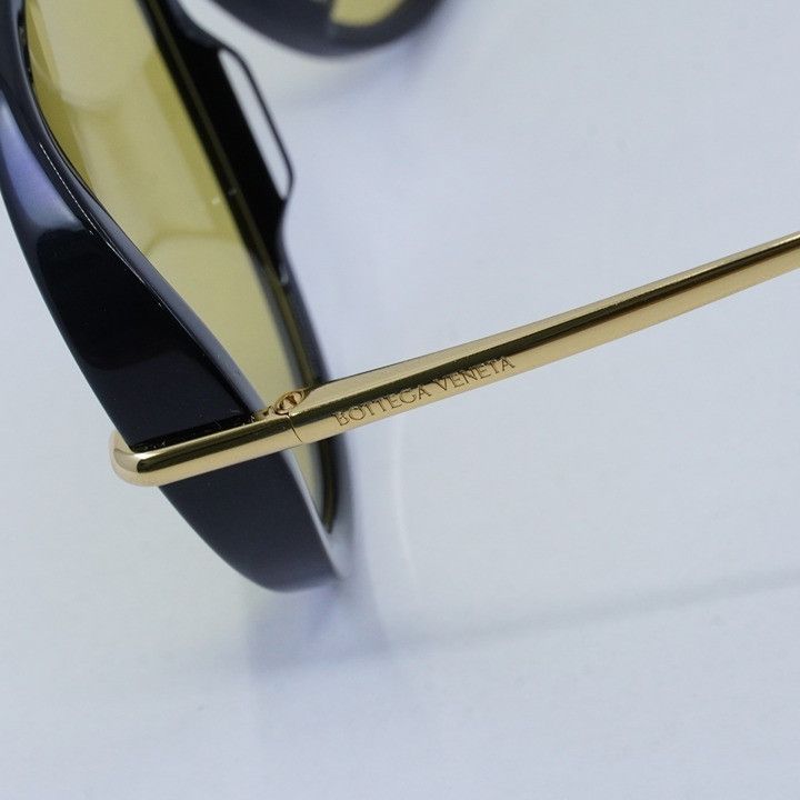 Bottega Veneta Bottega Veneta BV1273S 003 Sunglasses Black and Gold Size ONE SIZE - 7 Thumbnail