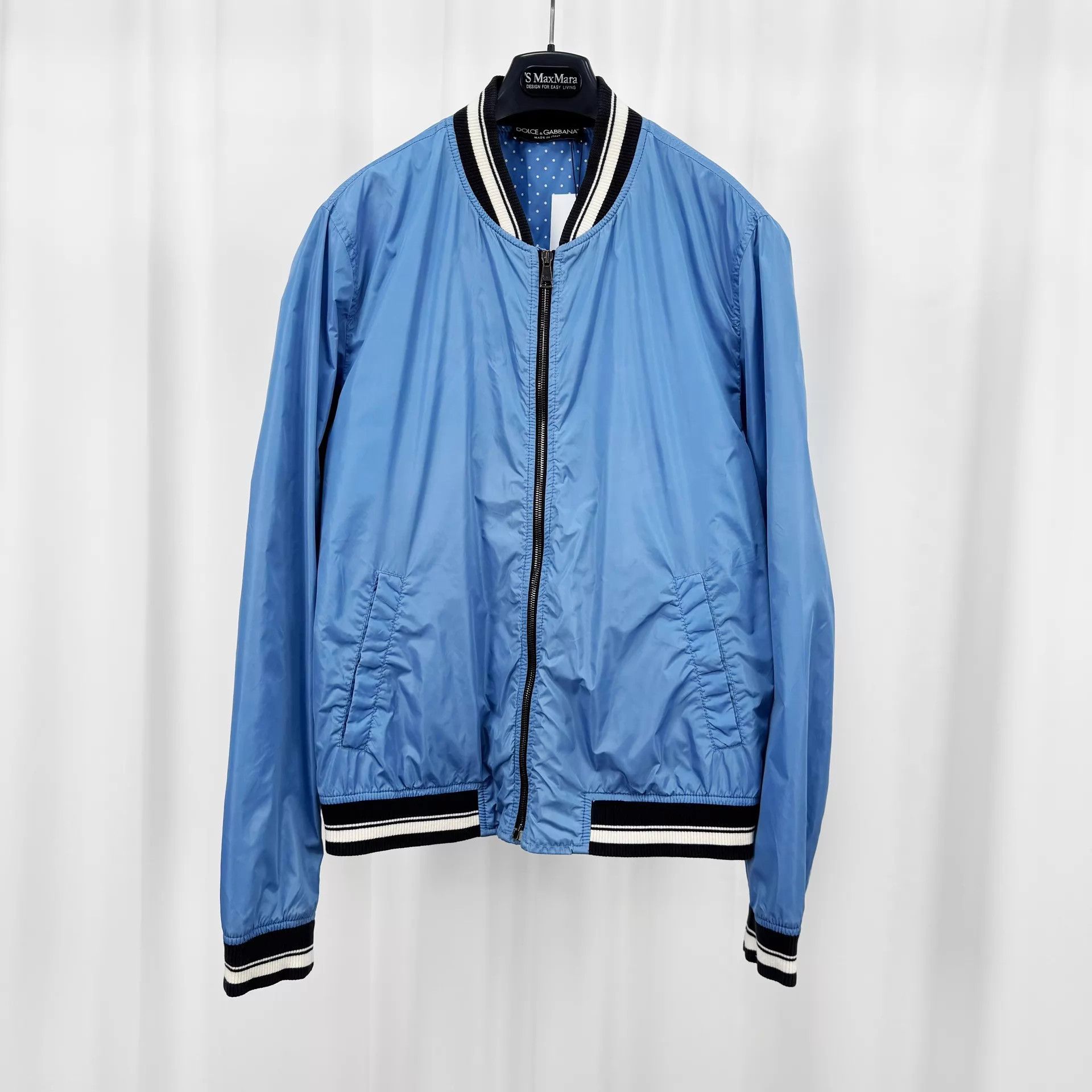 Dolce & Gabbana D&G blue leather tag zipper jacket 52 99 new Size US L / EU 52-54 / 3 - 1 Thumbnail