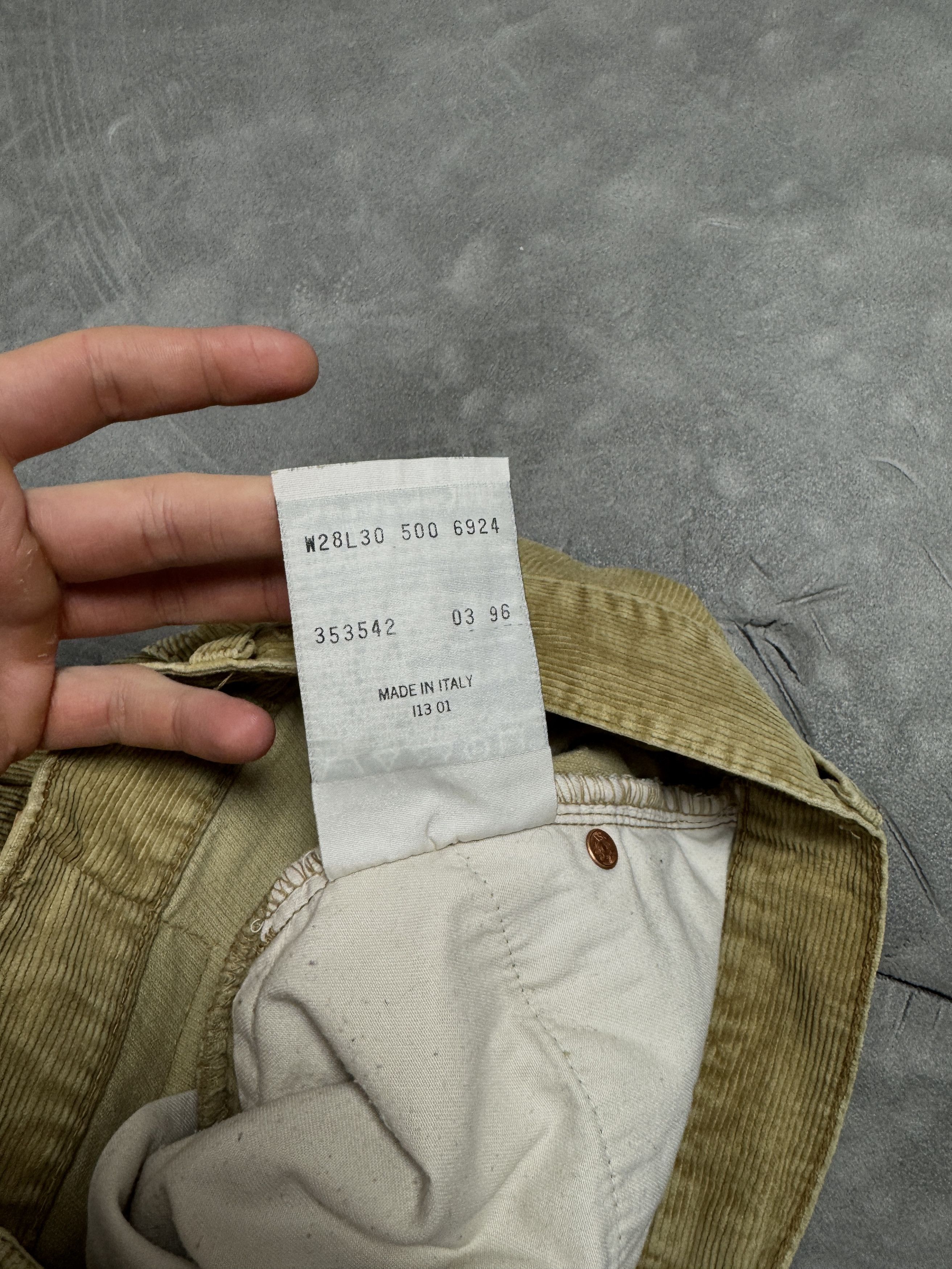 Levi's × Vintage Vintage Levi's 500 90s brown corduroy denim jeans white tab Size US 30 / EU 46 - 6 Thumbnail