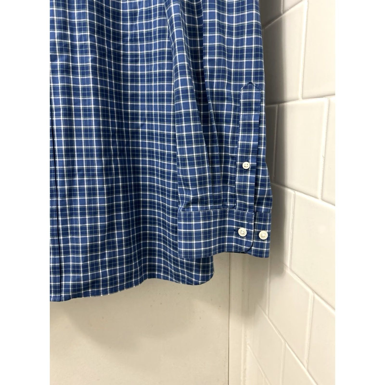 Vintage LL Bean Kennebunk Sport Shirt Mens 2XL Blue Plaid Traditional Fit L/S Button-Up Casual Workwear Preppy 100% Cotton Plaid Size US XXL / EU 58 / 5 - 6 Thumbnail