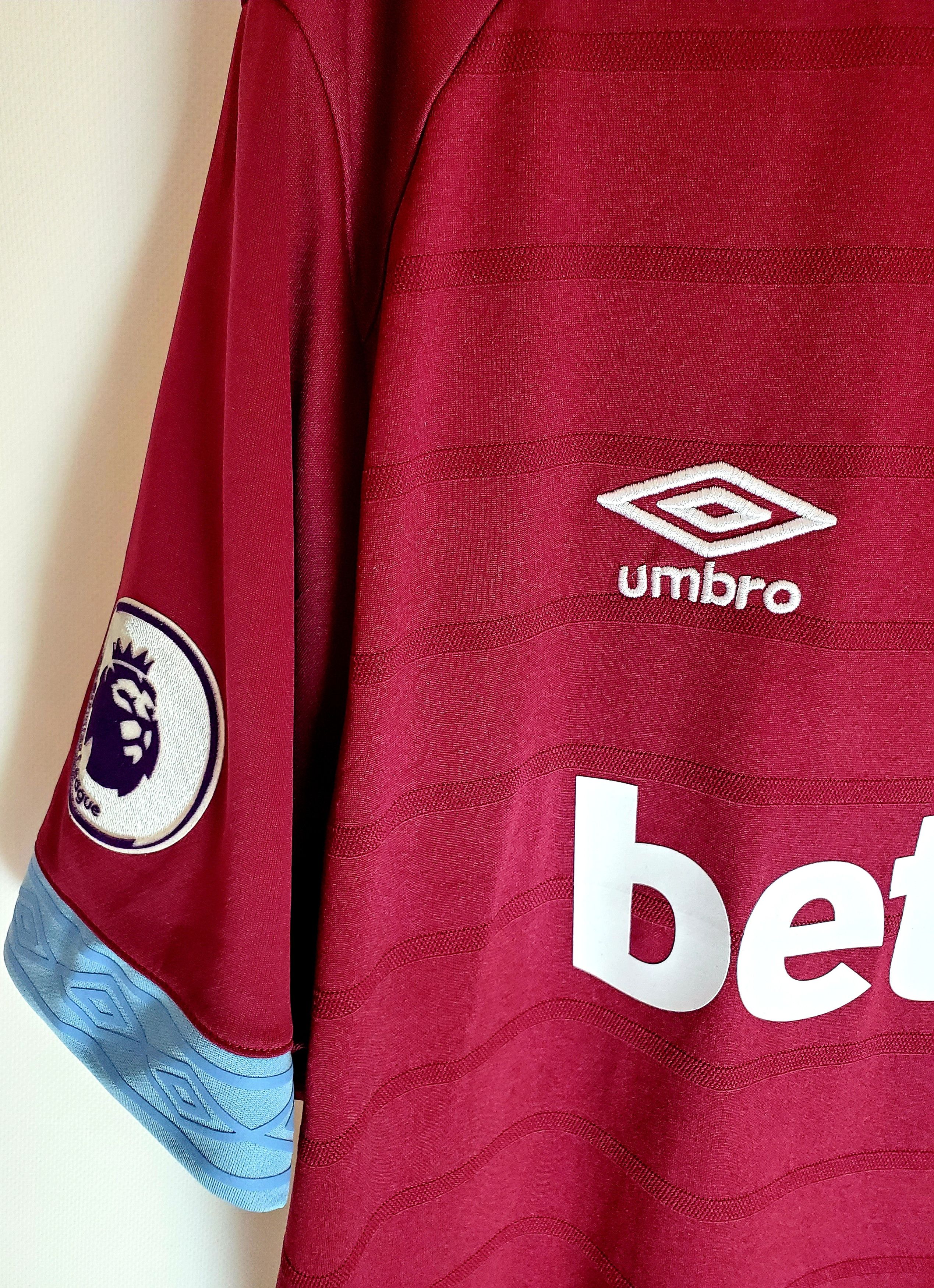 Umbro 2018-19 West Ham United Home Shirt # 41 Rice perfect condi Size US XXL / EU 58 / 5 - 3 Thumbnail