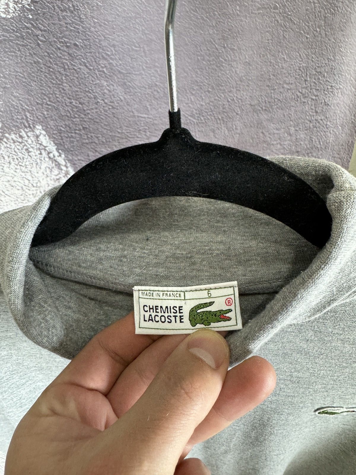 Lacoste × Vintage Chemise Lacoste vintage grey turtleneck long sleeve sweater Size US XL / EU 56 / 4 - 8 Thumbnail