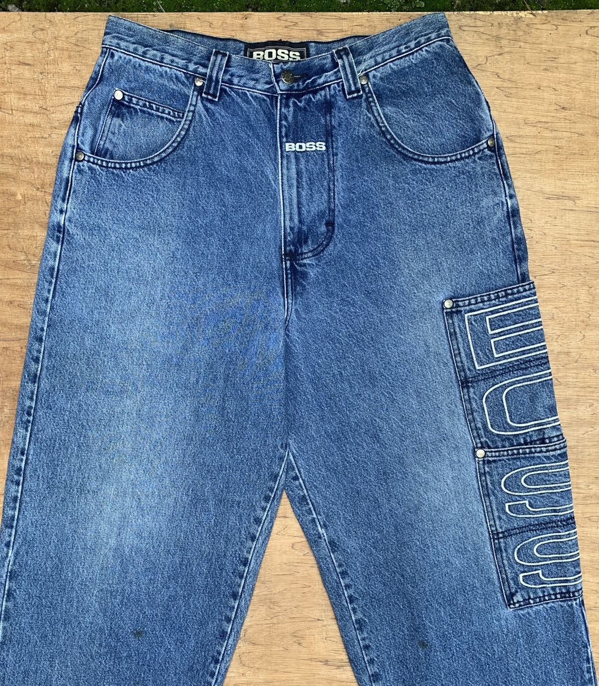Hugo Boss Vintage 90s Boss Baggy Hip Hop Denim Jeans Pants Size US 31 - 7 Thumbnail
