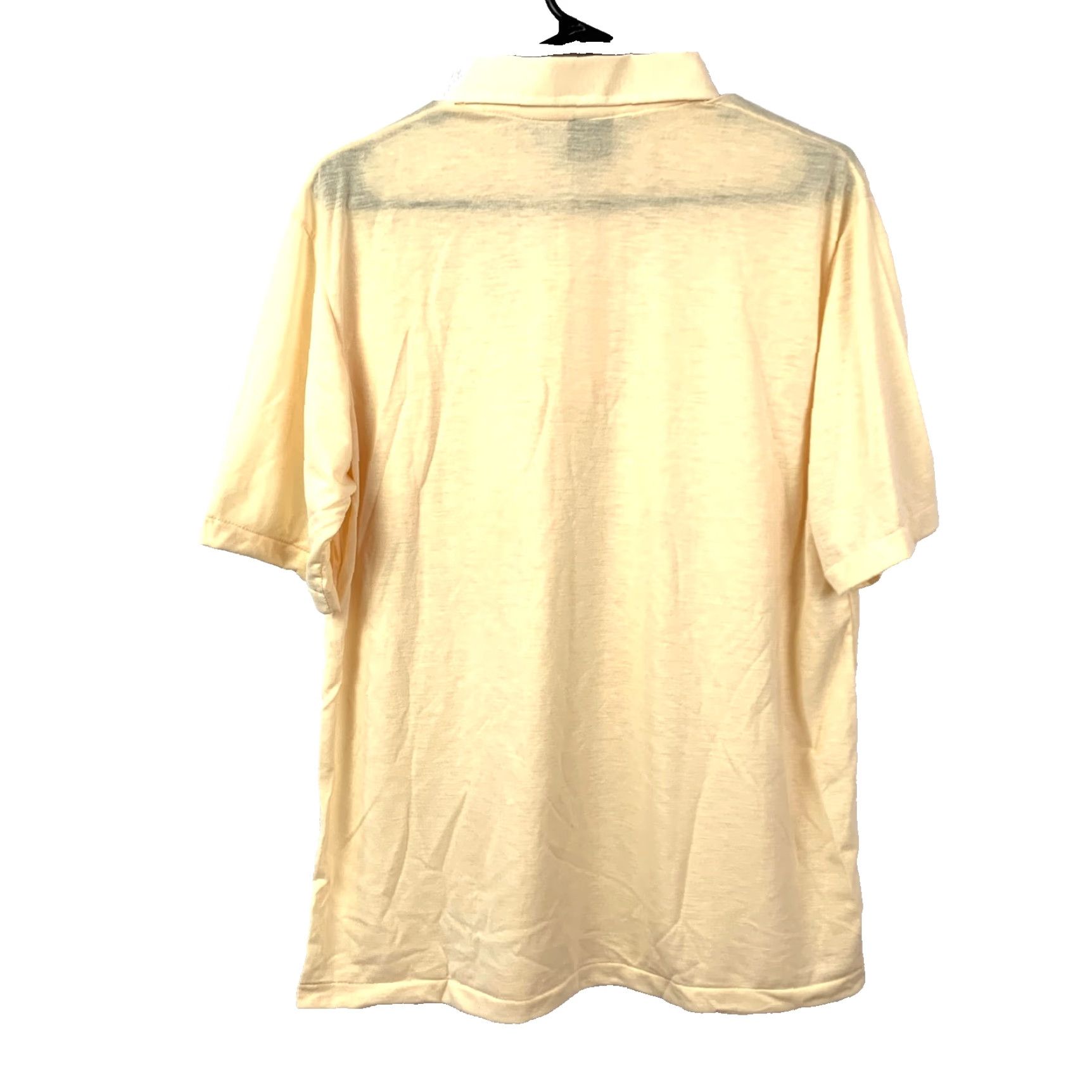 JCPenney VINTAGE 90s JcPenney Dacron Preppy Polo Shirt Yellow Large 42-44 | Men Shirt Polo Short Sleeve Button-Down Casual Golf All Seasons Size US L / EU 52-54 / 3 - 5 Thumbnail