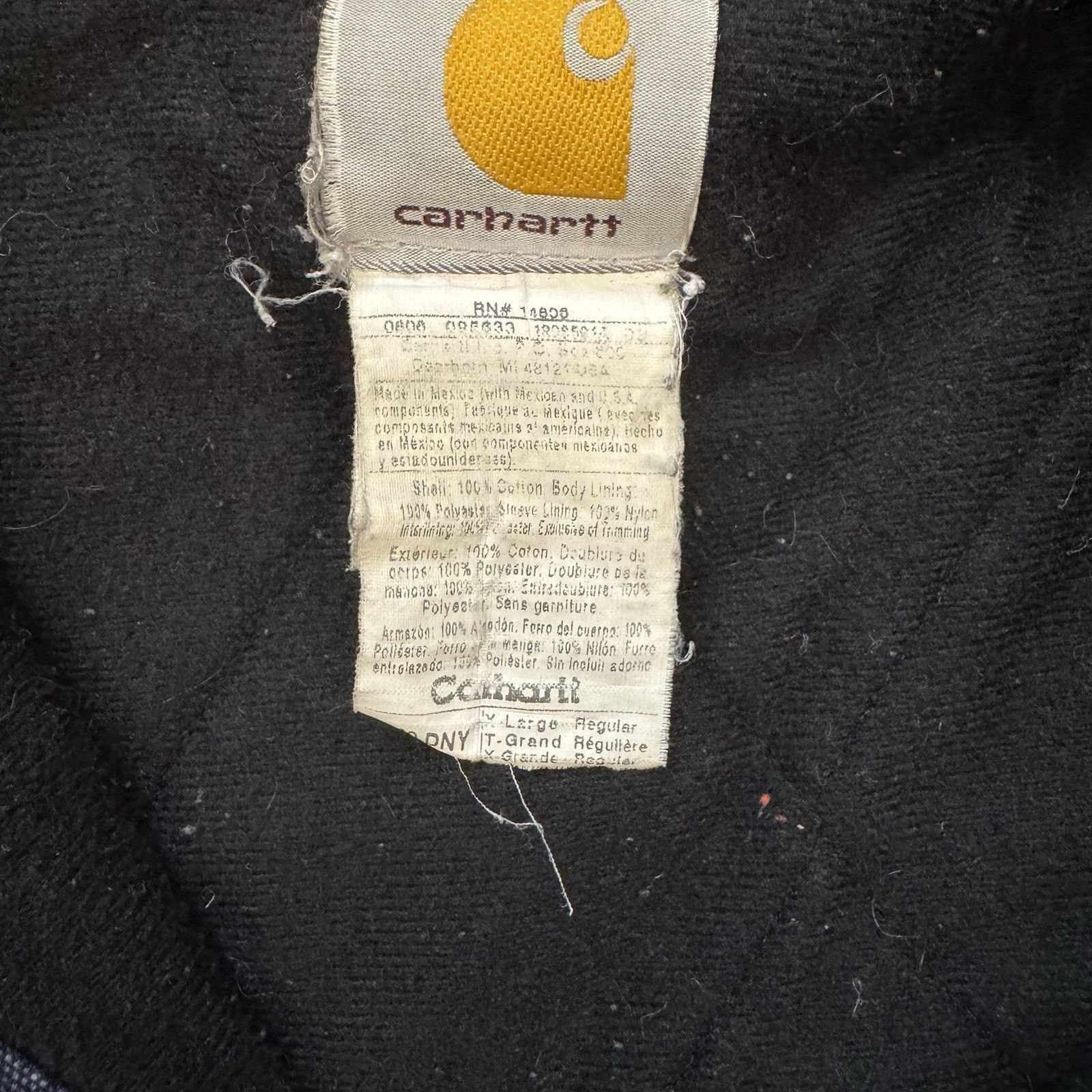 Carhartt Carhartt Canvas Jacket Blue Quilted Lining Hooded Mens XL VT Size US XL / EU 56 / 4 - 3 Thumbnail