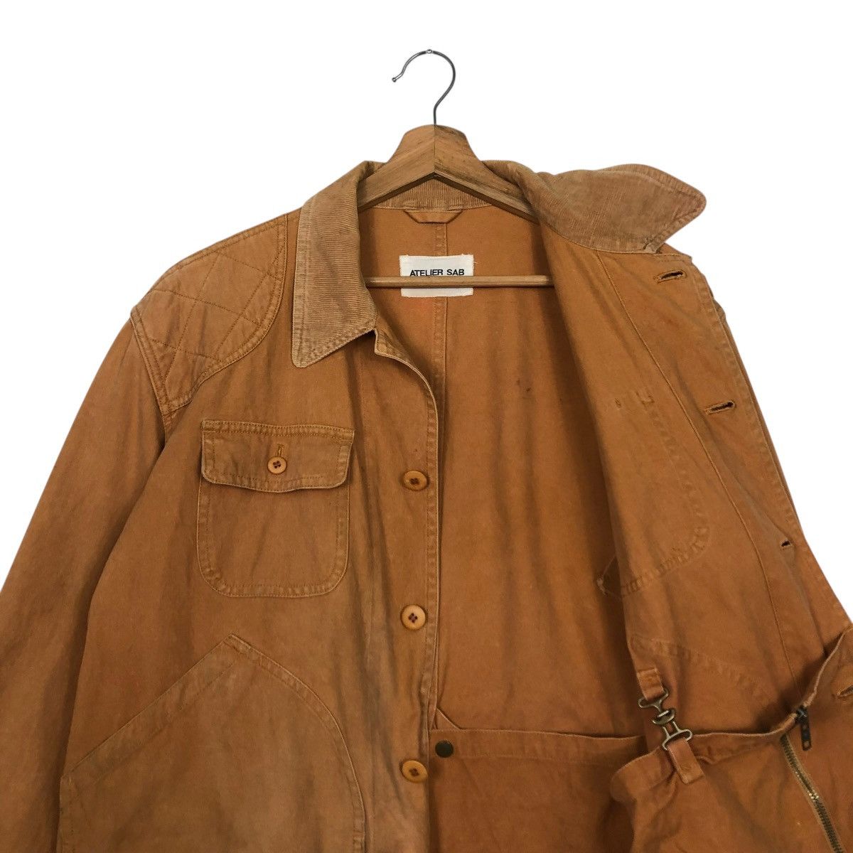 Japanese Brand 🔥RICH BROWN VINTAGE CHORE WORK JACKET ATLIERSAB ISSEY MIYAKE Size US M / EU 48-50 / 2 - 14 Thumbnail
