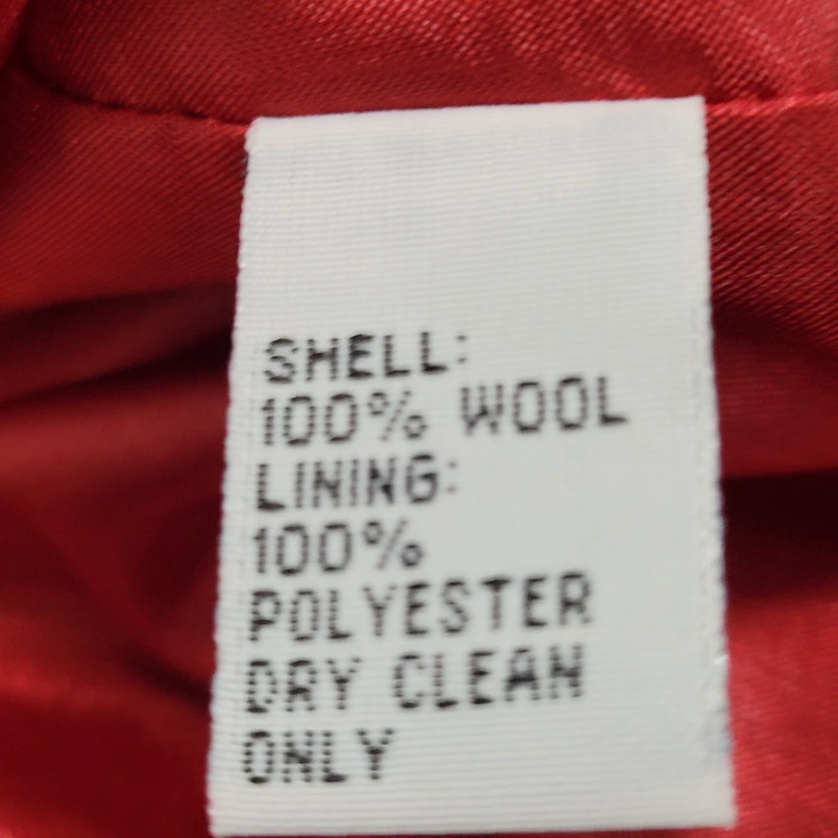 Talbots VINTAGE Talbots Blazer Shirt Jacket 14 Red 100% Wool Buttoned Collared Lined Long Sleeve Women’s Short Jacket/Coat Holiday Classic Size XL / US 12-14 / IT 48-50 - 4 Thumbnail