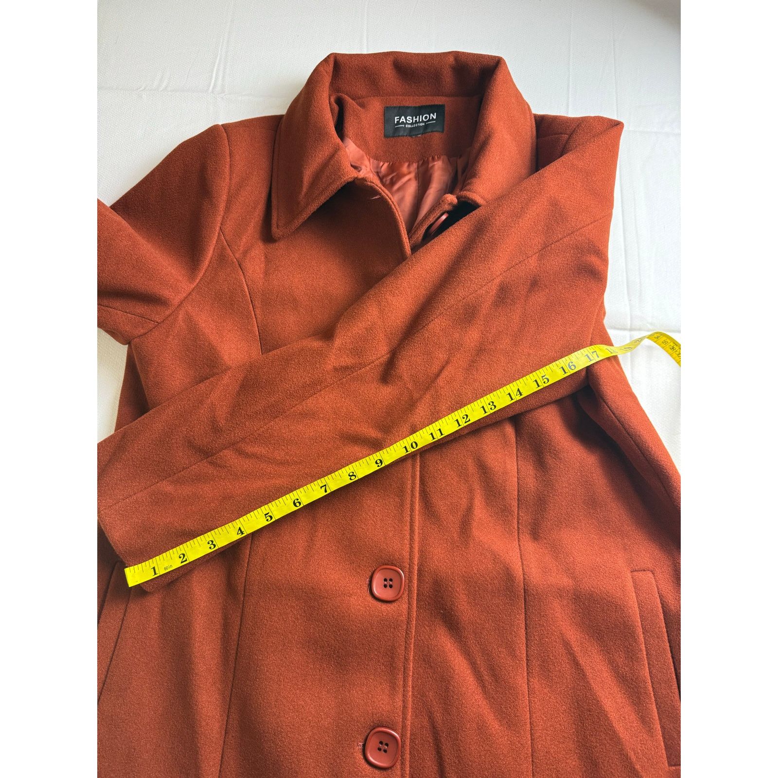Other Fashion Collection Brown/Red-Orange Coat - Size M Size M / US 6-8 / IT 42-44 - 9 Thumbnail