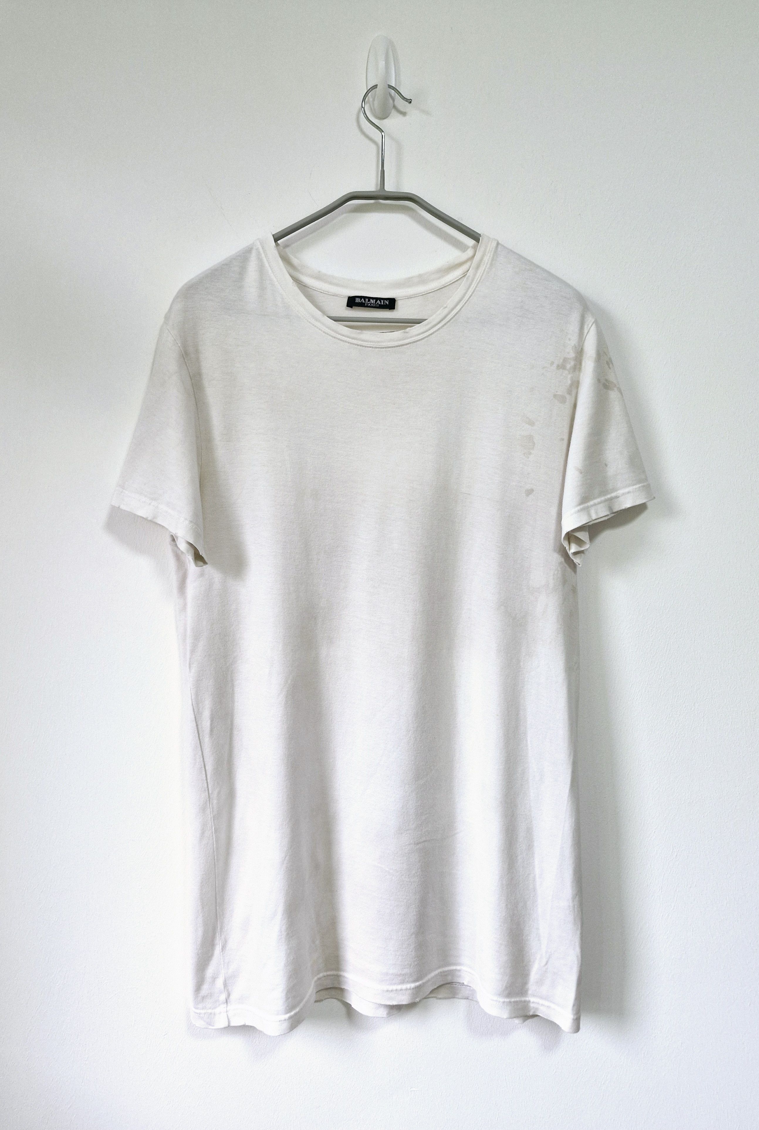 Balmain Balmain By Decarnin SS10 Shotgun Heavily Distressed T