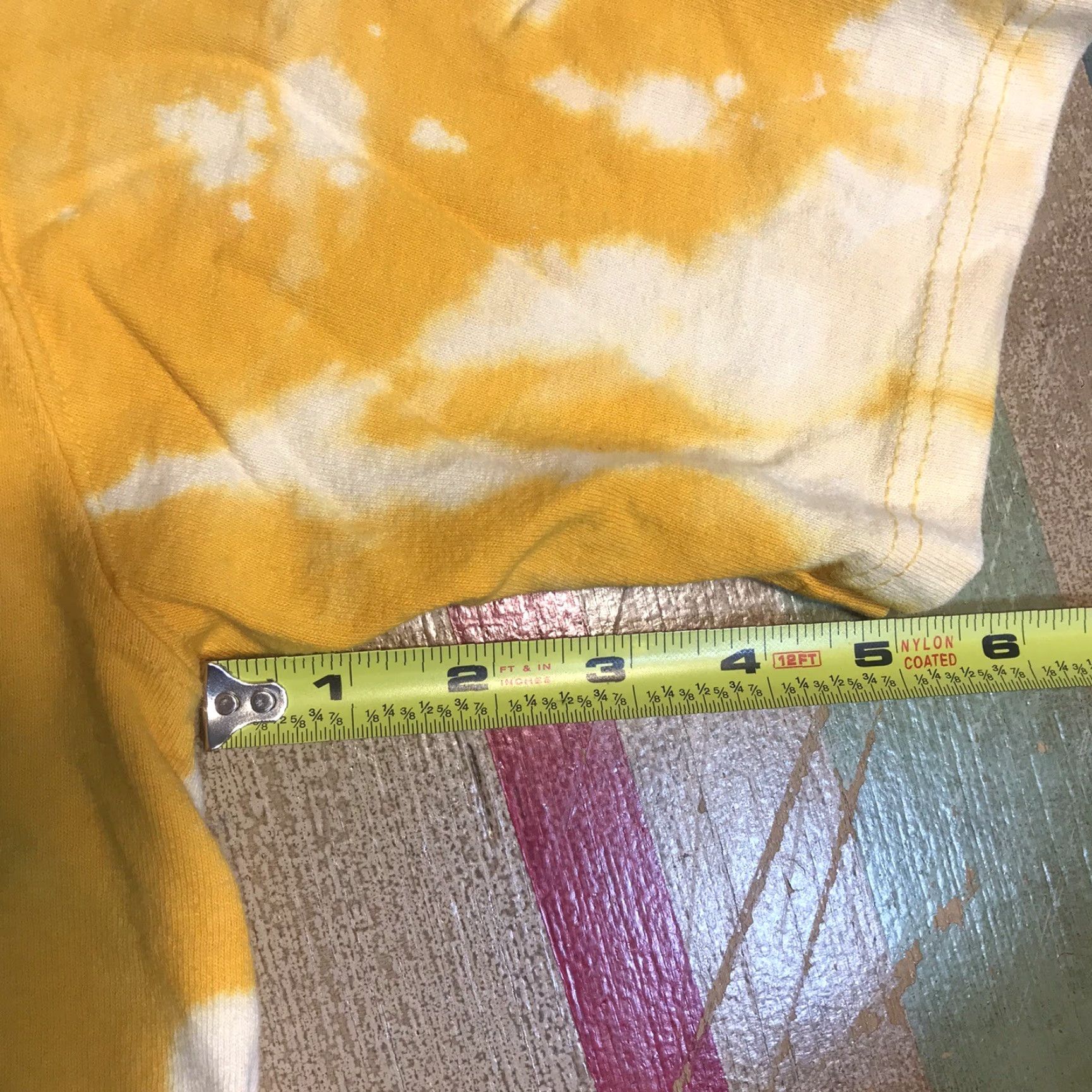 Champion Champion T-Shirt Mens Small Yellow Tie Dye Logo 90s Sports Short Sleeve Crew Neck Vintage No Size US S / EU 44-46 / 1 - 6 Thumbnail