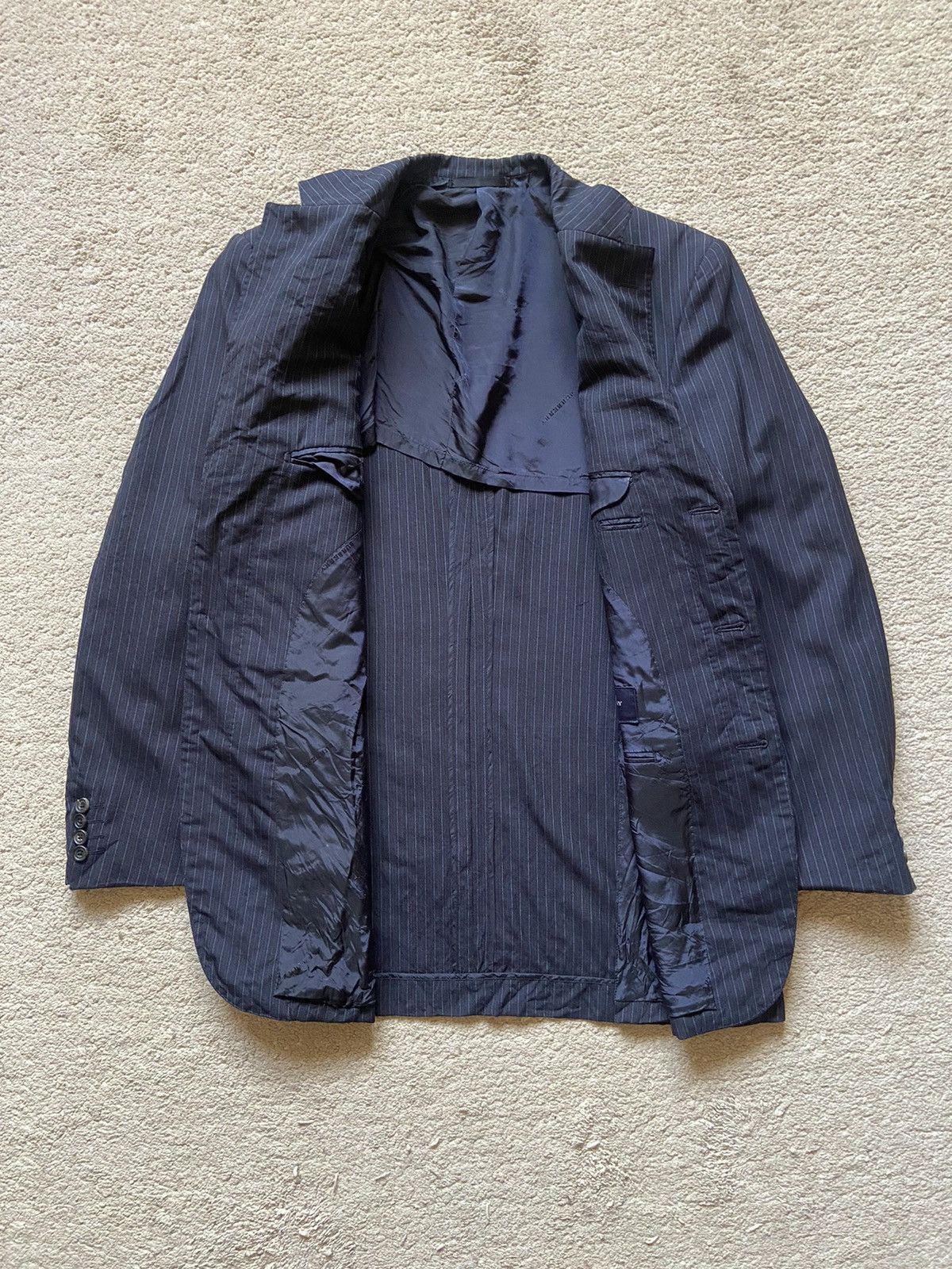 Burberry Vintage Burberry London Stripe 3 Button Blazer Jacket Size 40R - 10 Thumbnail