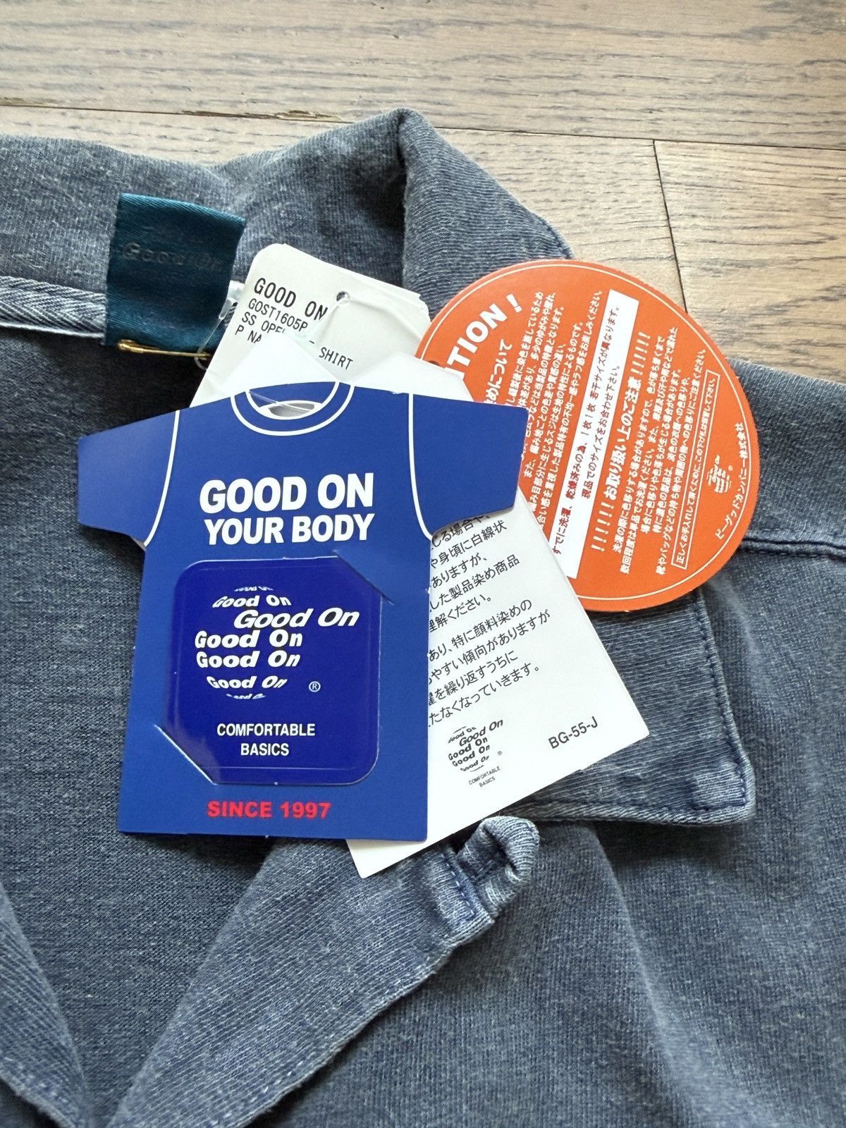 Japanese Brand Good On Japan Made USA Washed Cotton Open Mens Shirt L Size US L / EU 52-54 / 3 - 4 Thumbnail