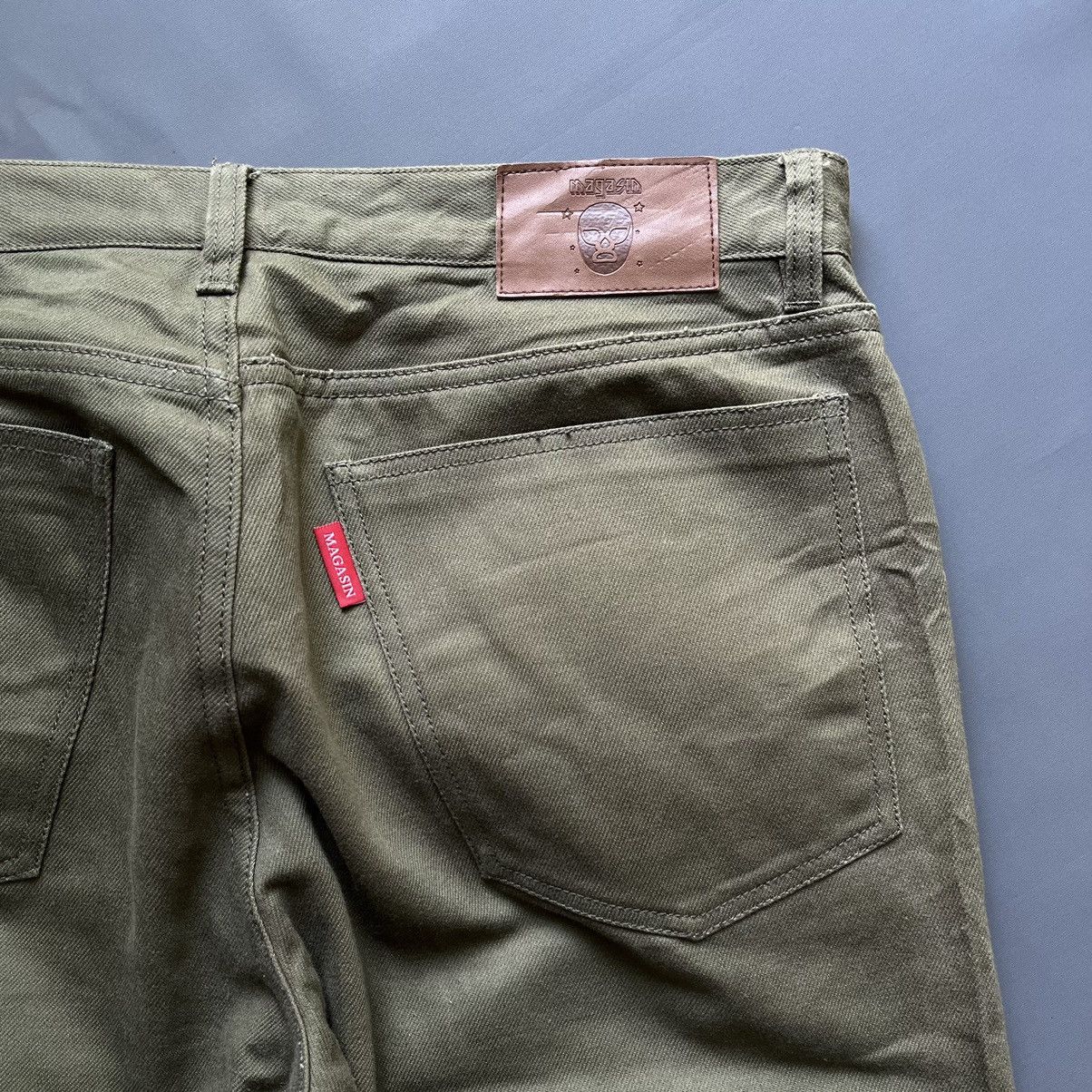 If Six Was Nine × Vintage Vintage Magasin Green Selvadge Y2K Baggy Pants Size US 32 / EU 48 - 7 Thumbnail