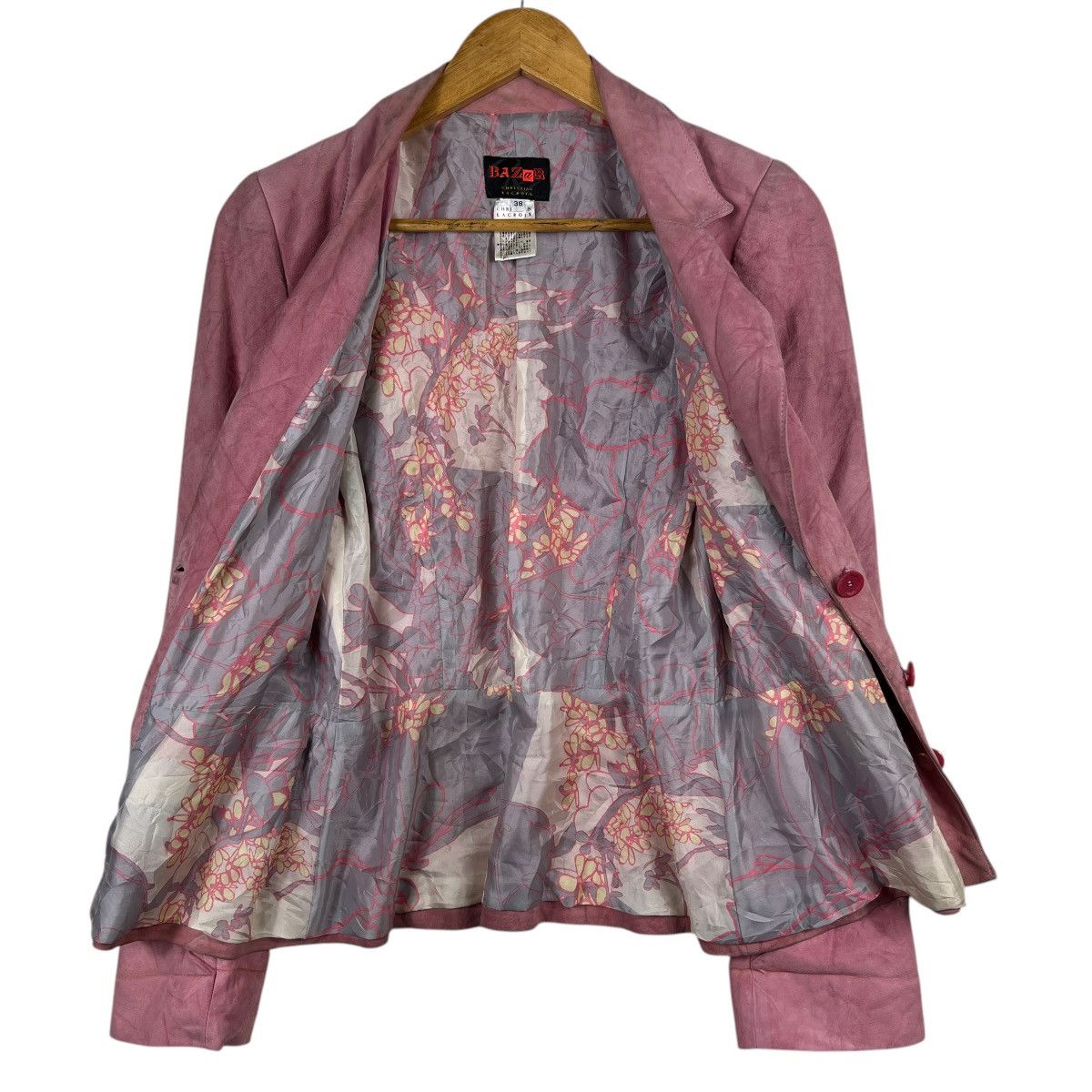 Christian Lacroix 💥 Bazar Christian Lacroix Paris Leather Blazer Size S / US 4 / IT 40 - 4 Thumbnail