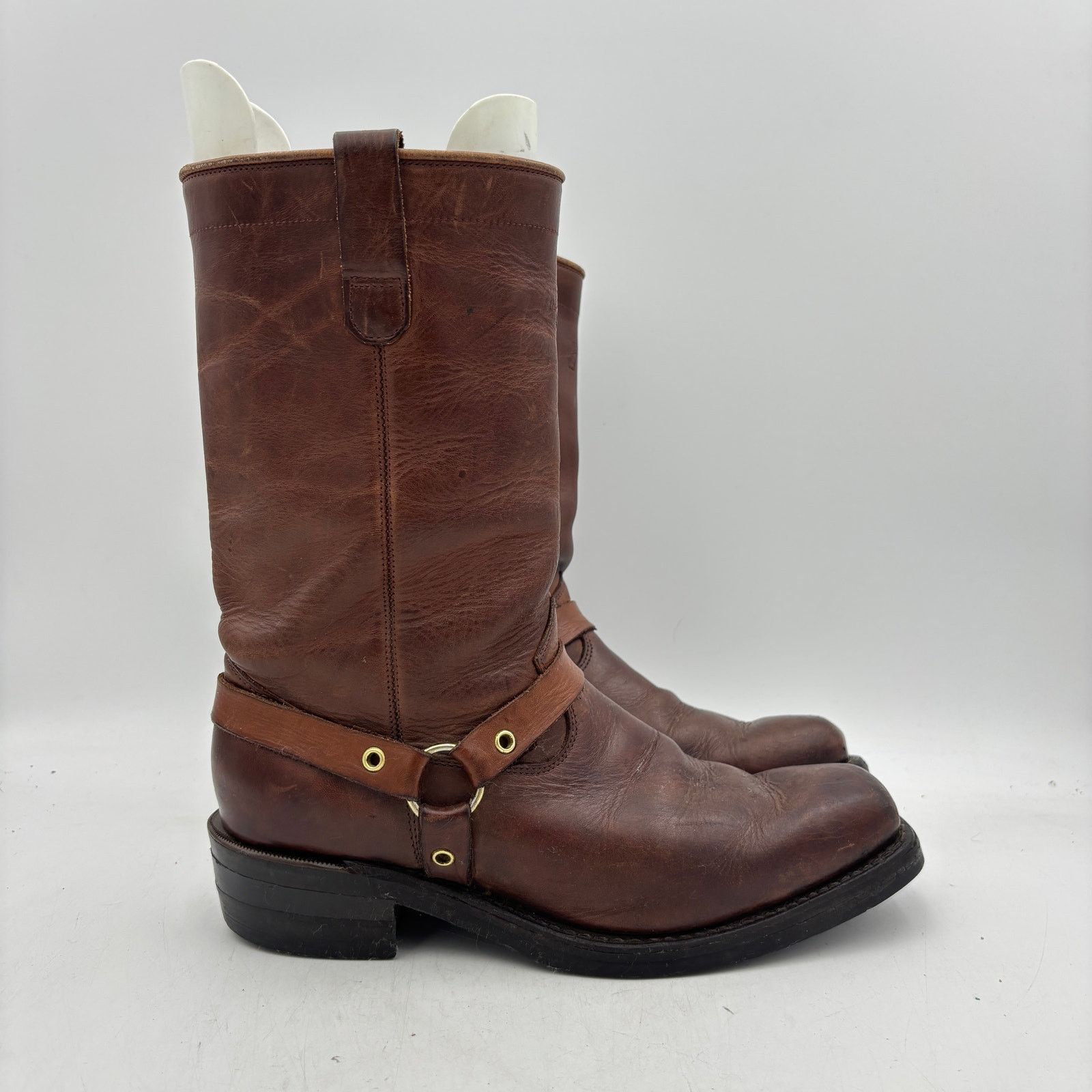 Dayton Boots VTG Dayton Brown Leather Harness Motorcycle Boots Men's 11E Size US 11 / EU 44 - 3 Thumbnail