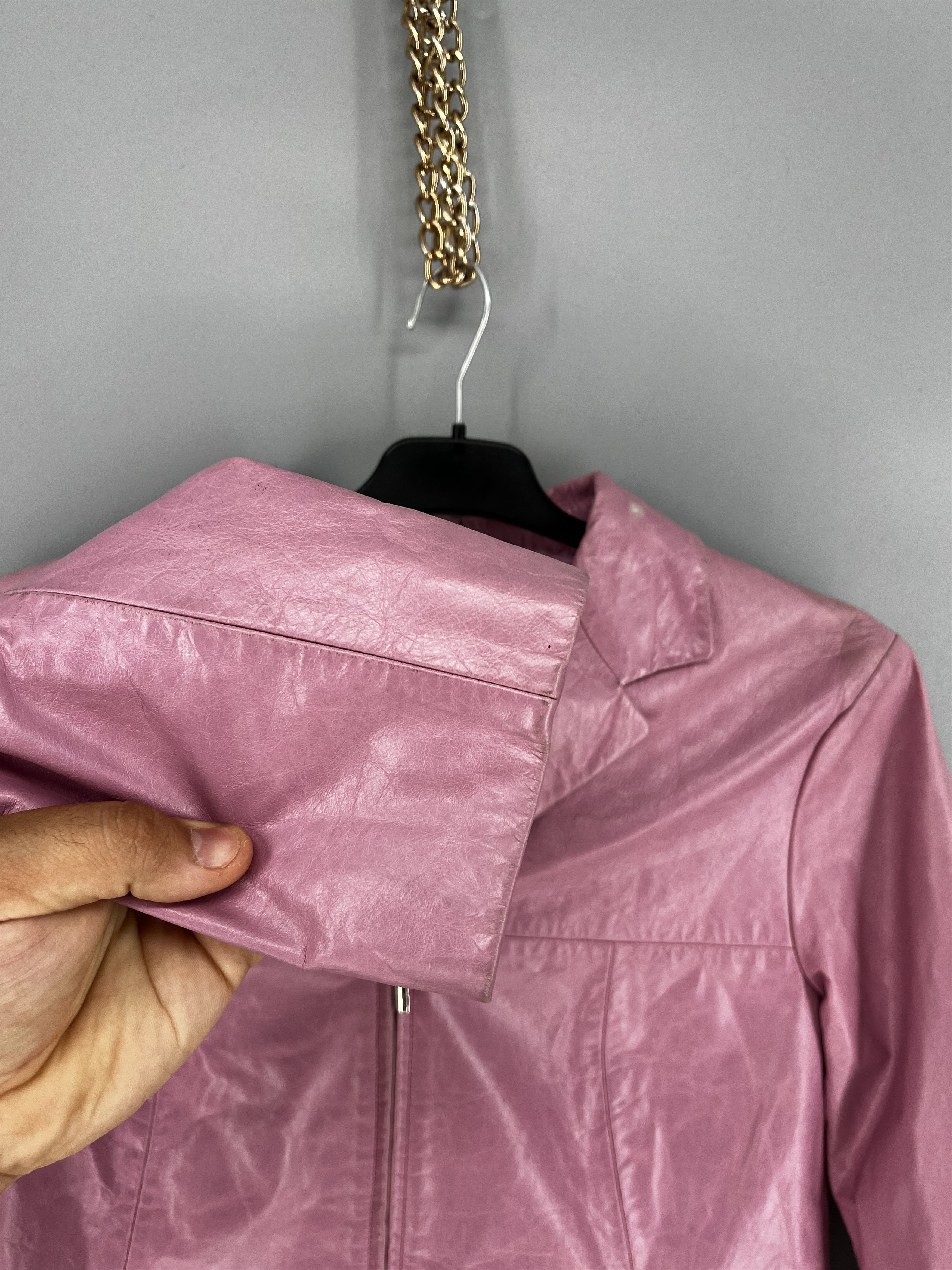 Laurel Leather biker jacket Laurel Pink size 38FR in Leather Size S / US 4 / IT 40 - 11 Thumbnail