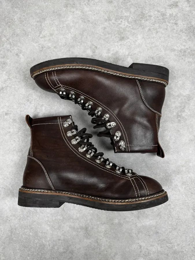 Givenchy Givenchy Hiking Brown Leather Boots Size US 7 / EU 40 - 3 Thumbnail