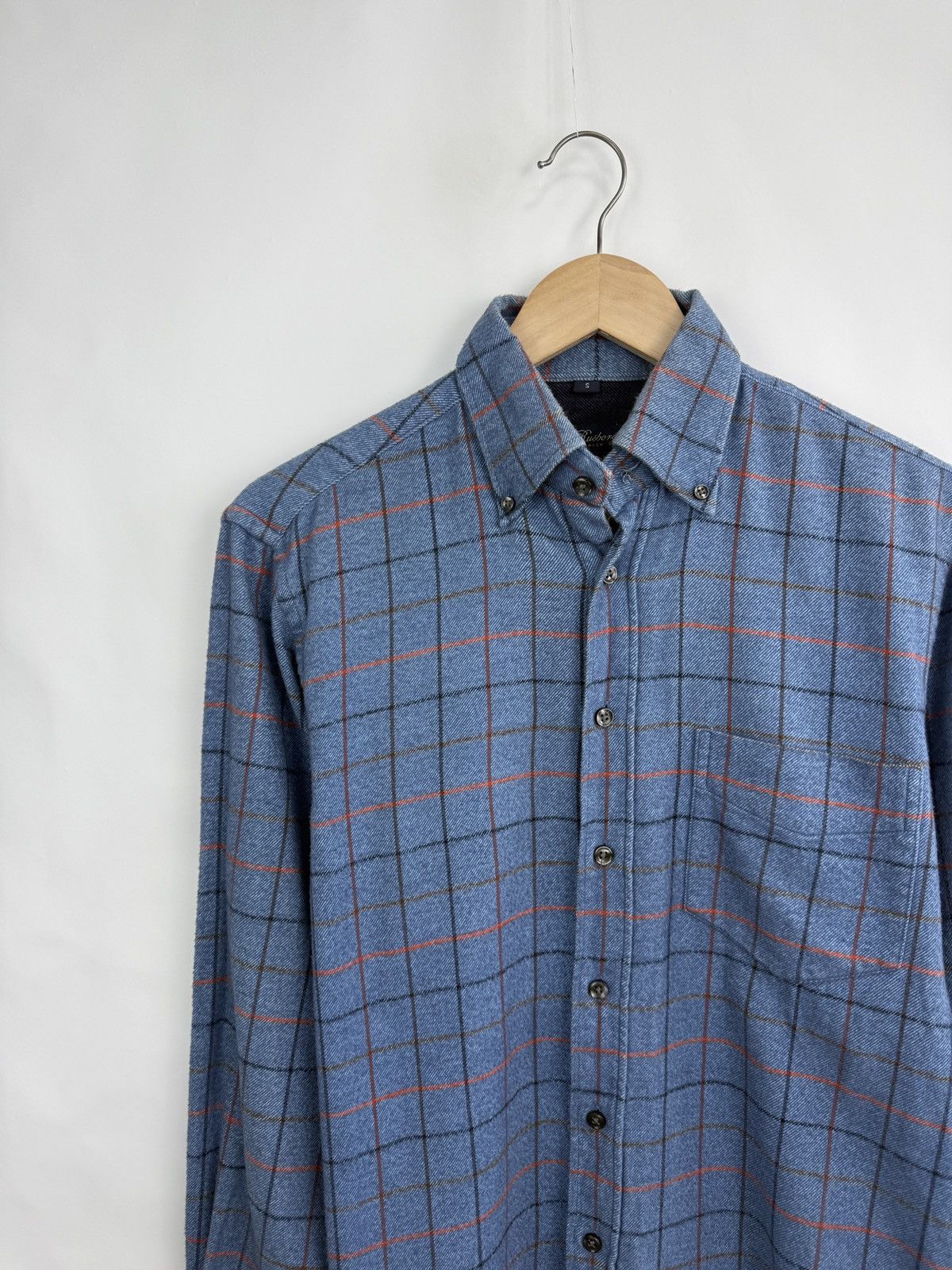 Flannel 🇩🇰 Tom Rusborg Of Copenhagen Luxury Flannel Shirt R13 Style Size US S / EU 44-46 / 1 - 3 Thumbnail